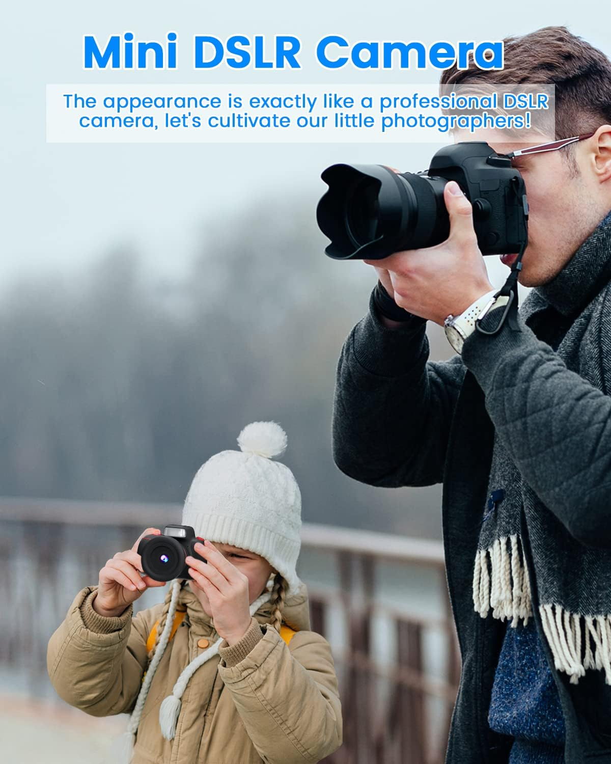 Upgarded Kids Camera, 4K Digital Camera for Kids with Shutter AF, Rotable Zoom Lens, Video Camera Toy for 8-12 Years Old Boys Girls, Best Christmas Birthday Gifts, with 64G SD Card image number 4