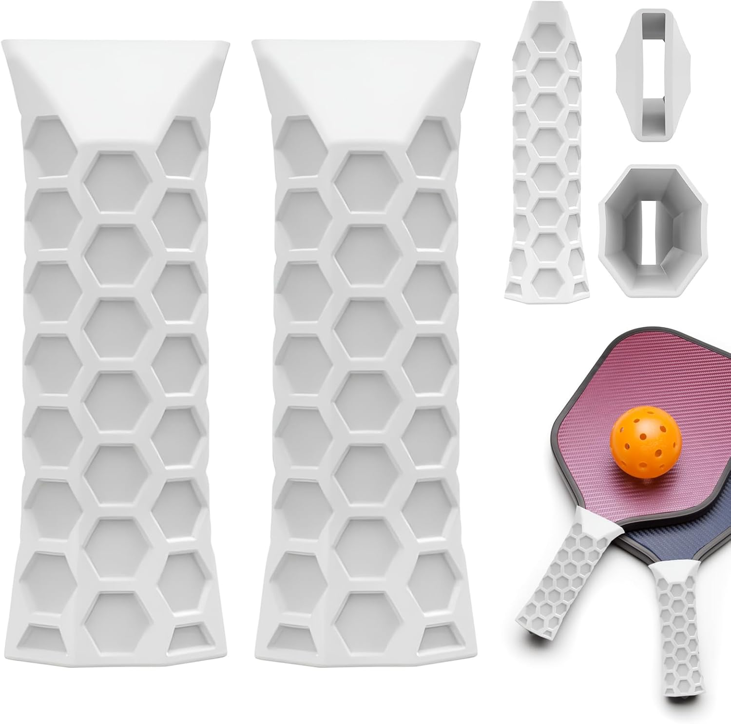 AGLOO Pickleball Paddle Grip Comfortable Hand Grip, 2 Pack - Silicone Overgrip Tape for Increased Grip Strength and Elbow Relief,Sweaty Hands