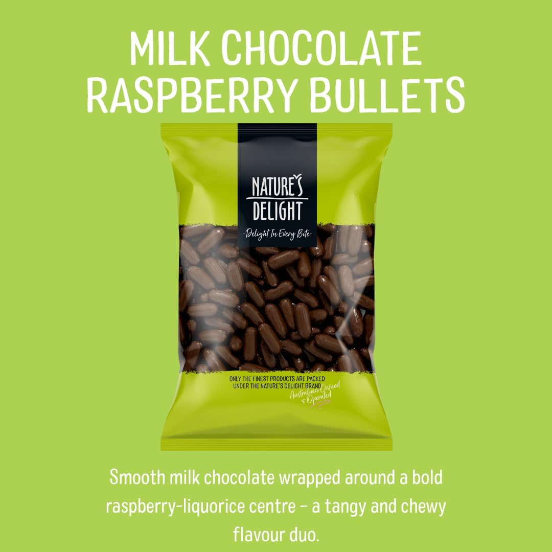 Natures Delight Milk Chocolate Raspberry Bullet 300 G image number 2