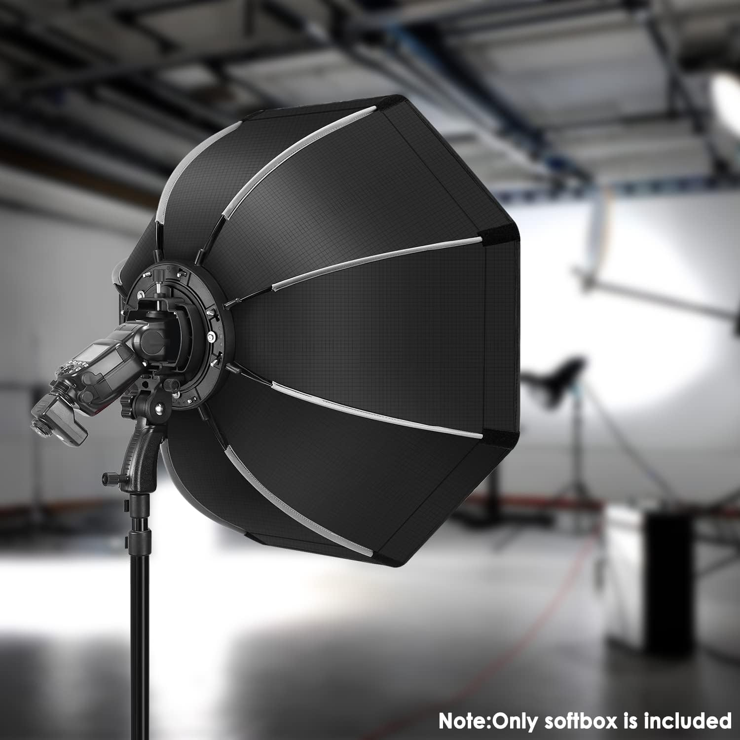 NEEWER 26''/65Cm Octagonal Softbox Quick Release, with S-Type Bracket Mount, Carrying Bag Compatible with Neewer TT560 NW561 NW600 NW620 NW700 NW-670 750II and Q3 Ad200Pro Flash Strobes-Sf-Rp26 image number 6