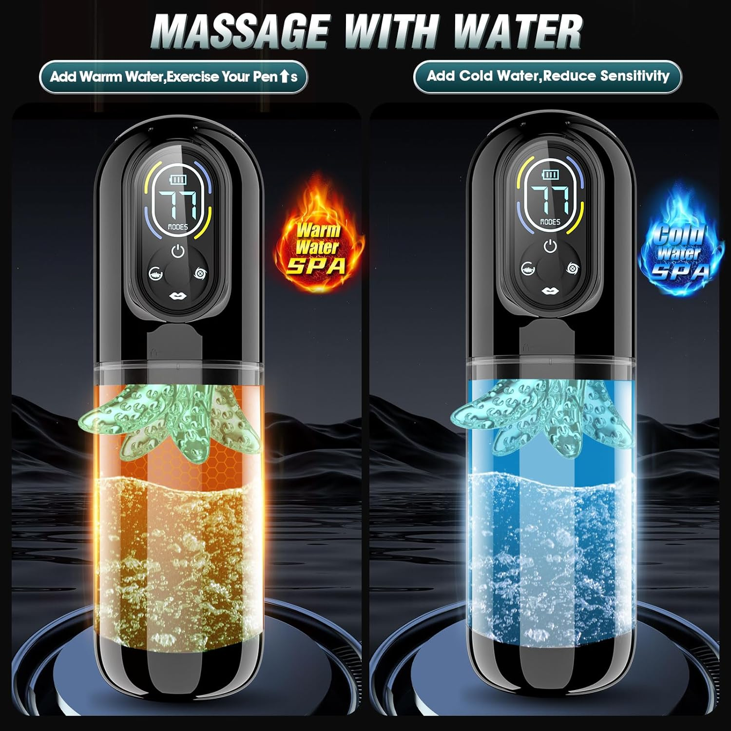 Sex Toys for Men Automatic Male Masturbator - Penis Pump Male Sex Toys with 7 Sucking & 7 Thrusting Rotating & AI App Control, Electric Pocket Pussy Adult Sex Toy for Men (Black) image number 2