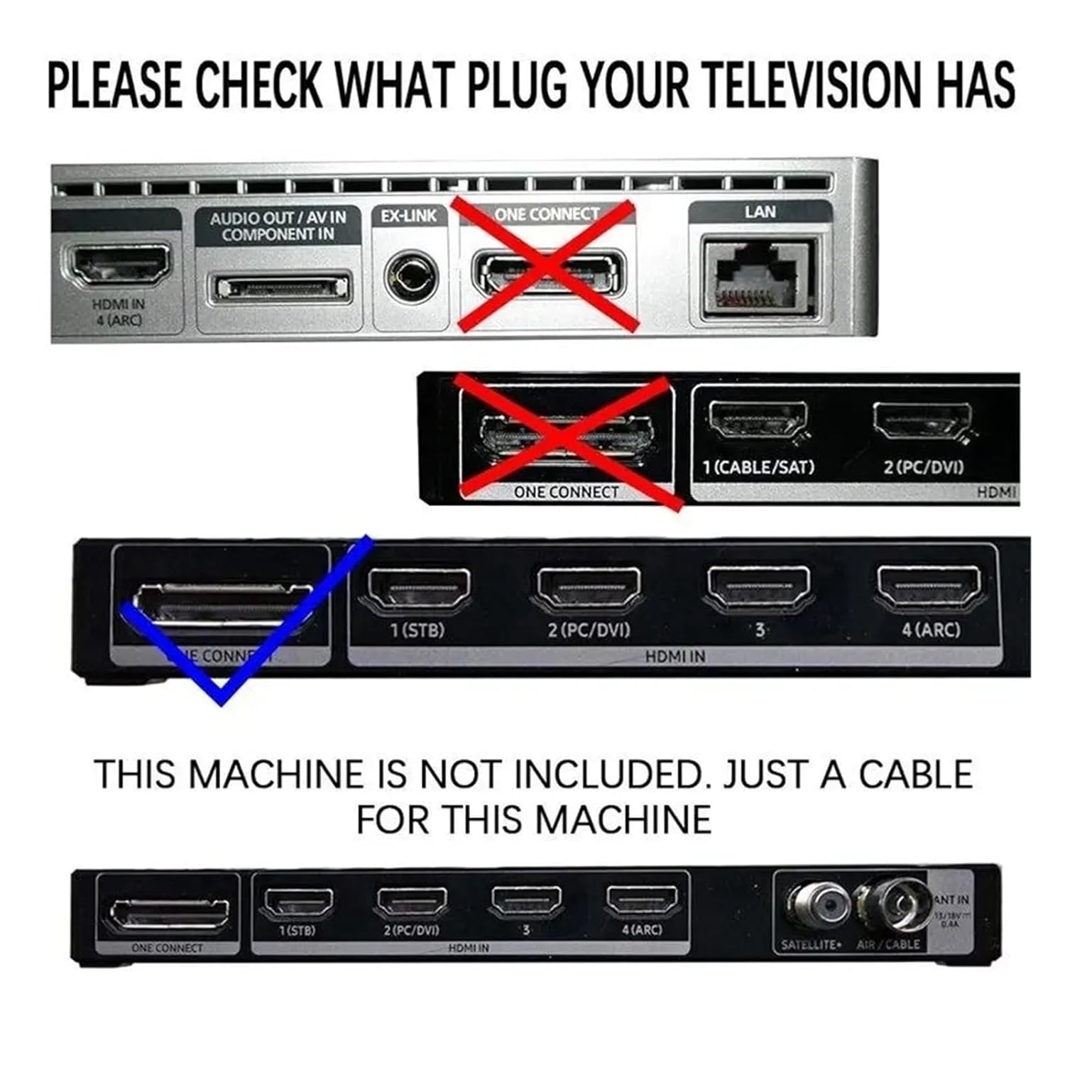 3M Spare One Connecting Cable Bn39-02210A，Compatible for UN49KS850DFXZA UN55KS850DFXZA UN60KS8000FXZC UN65KS850DFXZA UN75KS9000FXZA TV