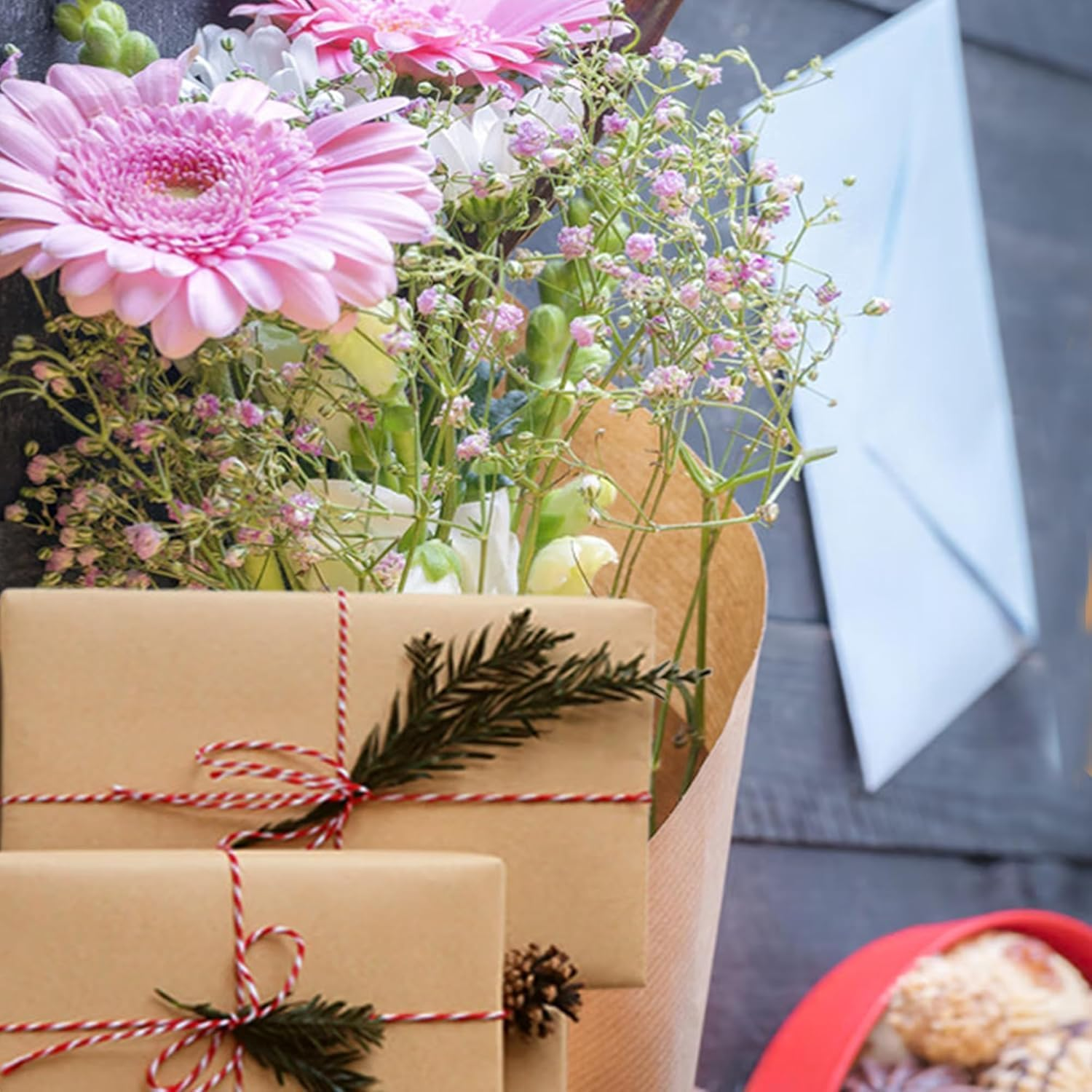 Xinghonyac Brown Wrapping Paper, Brown Kraft Paper Roll, Kraft Gift Wrapping Paper for Bouquets, Arts & Crafts, Tablecloths, Posters, Packaging,Transportation, Moving (30Cm X 10M) image number 6