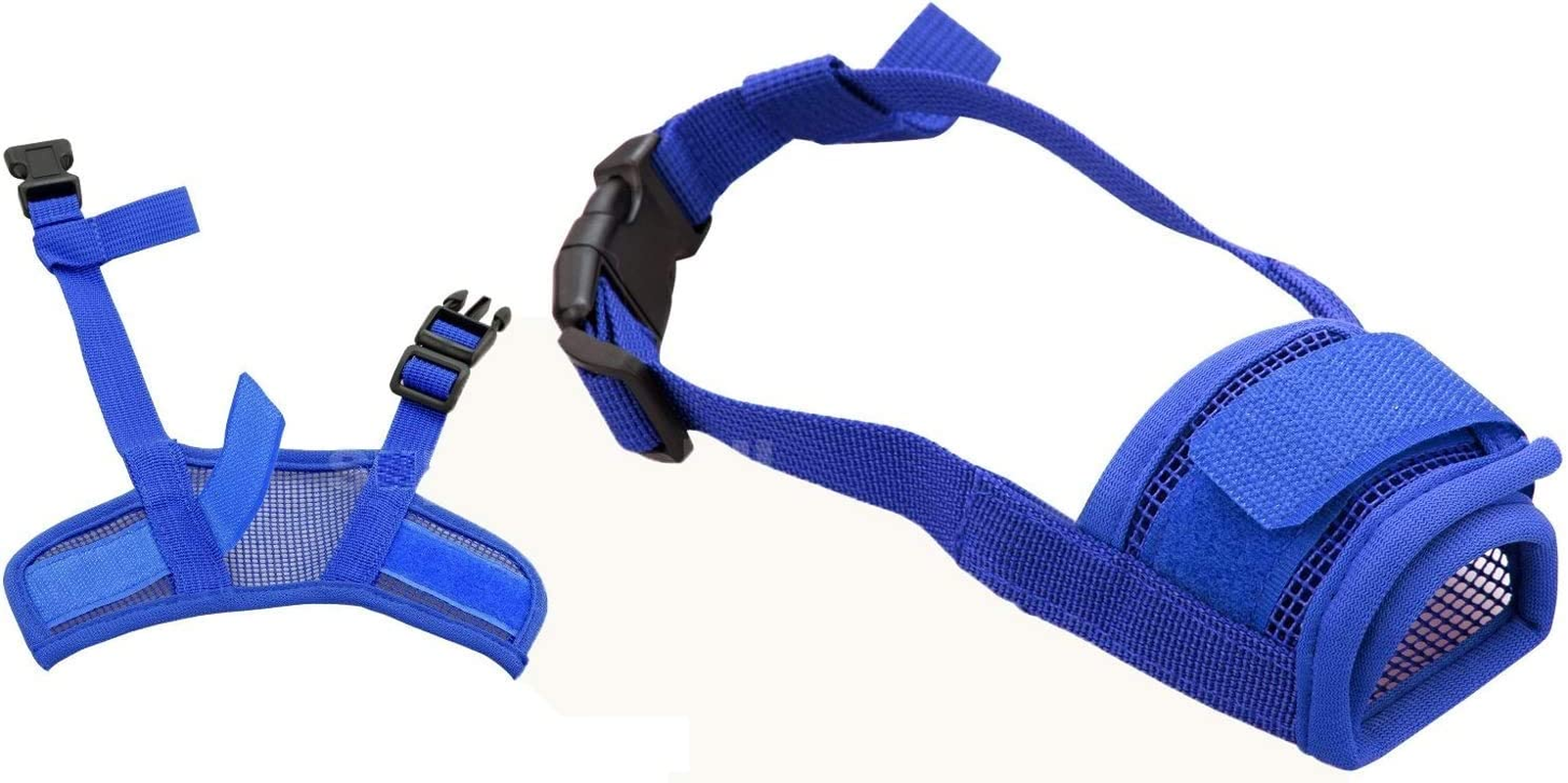 Dog Muzzles Muzzles for Dog, Best to Prevent Biting, Chewing and Barking Anti-Biting Barking Muzzles Adjustable Dog Mouth Cover or Small Medium Large Extra Dog (Extra Large, Blue) image number 1