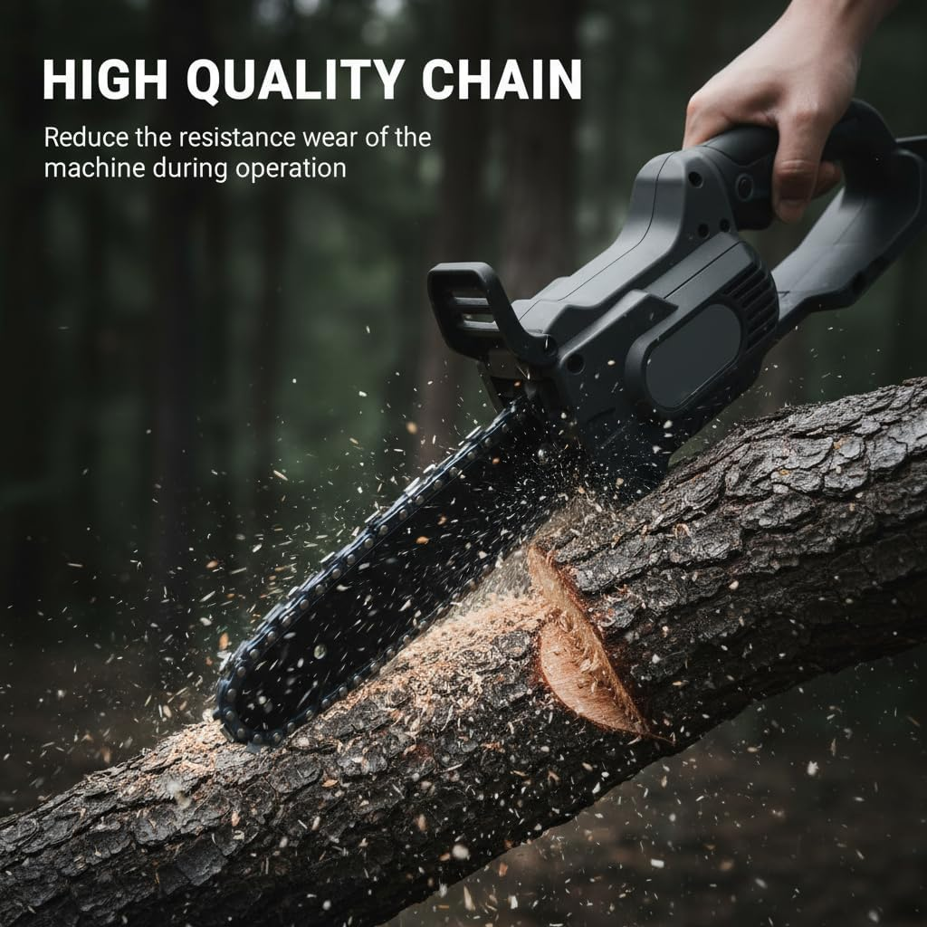 6 Inch (15 Cm) Mini Chainsaw Chain 4-Pack, 37E Drive Links 1/4" LP .043" Gauge Replacement Chain for Wood Branch Cutting, Compatible with 6-Inch Bar &ndash; Damaill