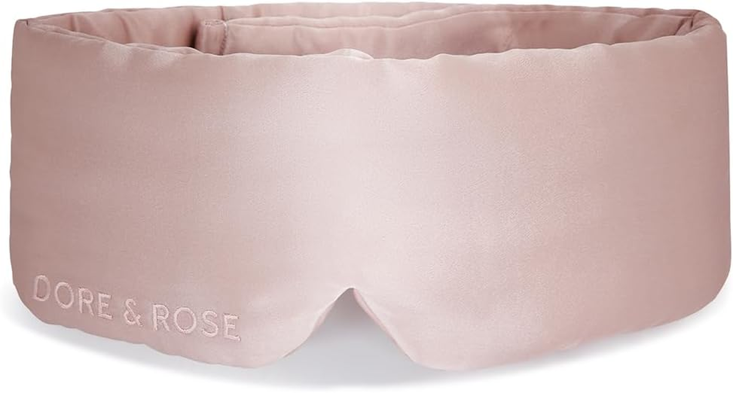 Dore & Rose Deep Sleep Mask Light Blocking, 23 Momme Mulberry Silk Eye Mask, Ultra Soft, Adjustable - Travel Sleeping Mask for Men & Women image number 4