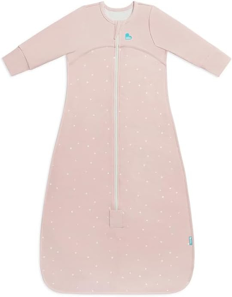 Love to Dream Cotton Long Sleeve Sleep Bag - Light, Wearable Blanket and Ultra Breathable, Sleep and Play - 1.0 TOG - (20-24&deg;C) Ideal for Moderate Temparature (Twinkle Podwer Blue, 6-18M)