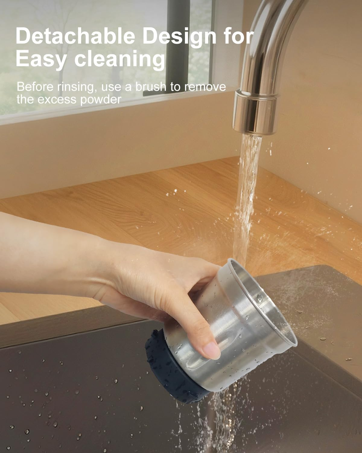 YLSD Electric Coffee Grinder & Spice Grinder, 3.5Oz /100G Capacity, Dual Leaf Stainless Steel Blade for Coffee Beans, Herbs, Nuts - Perfect for Home, Kitchen, Camping (Black) image number 5