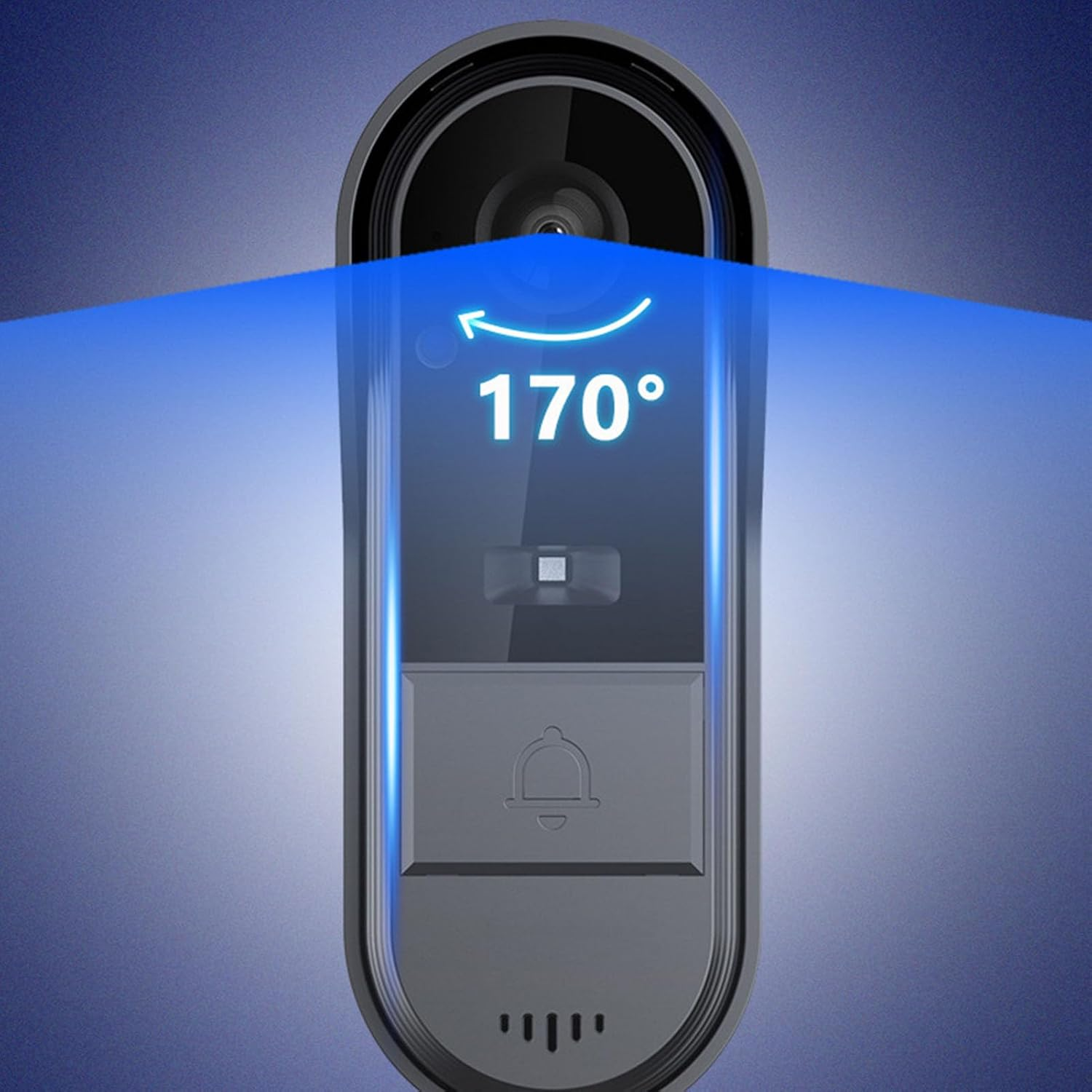 1080P Wireless Doorbell Video Camera, 2-Way Audio Included Chime, Video Doorbell Intercom System with 4.3 Inch Screen, IP66 Waterproof, Indoor Outdoor Surveillance