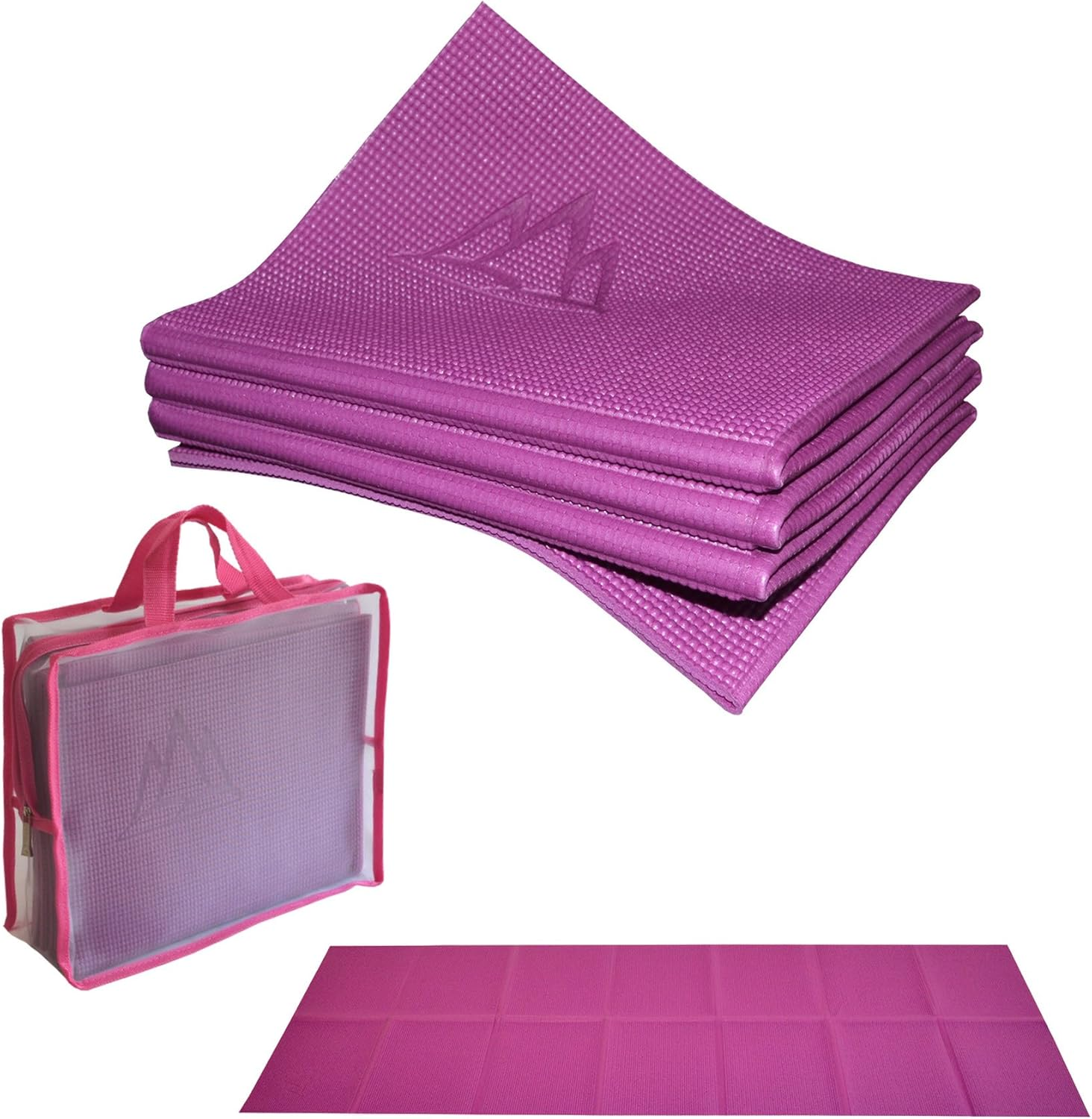 Khataland Yofomat - Best Travel Yoga Mat, Foldable, with Travel Bag, Extra Long 72-Inch, Free from Phthalates & Latex