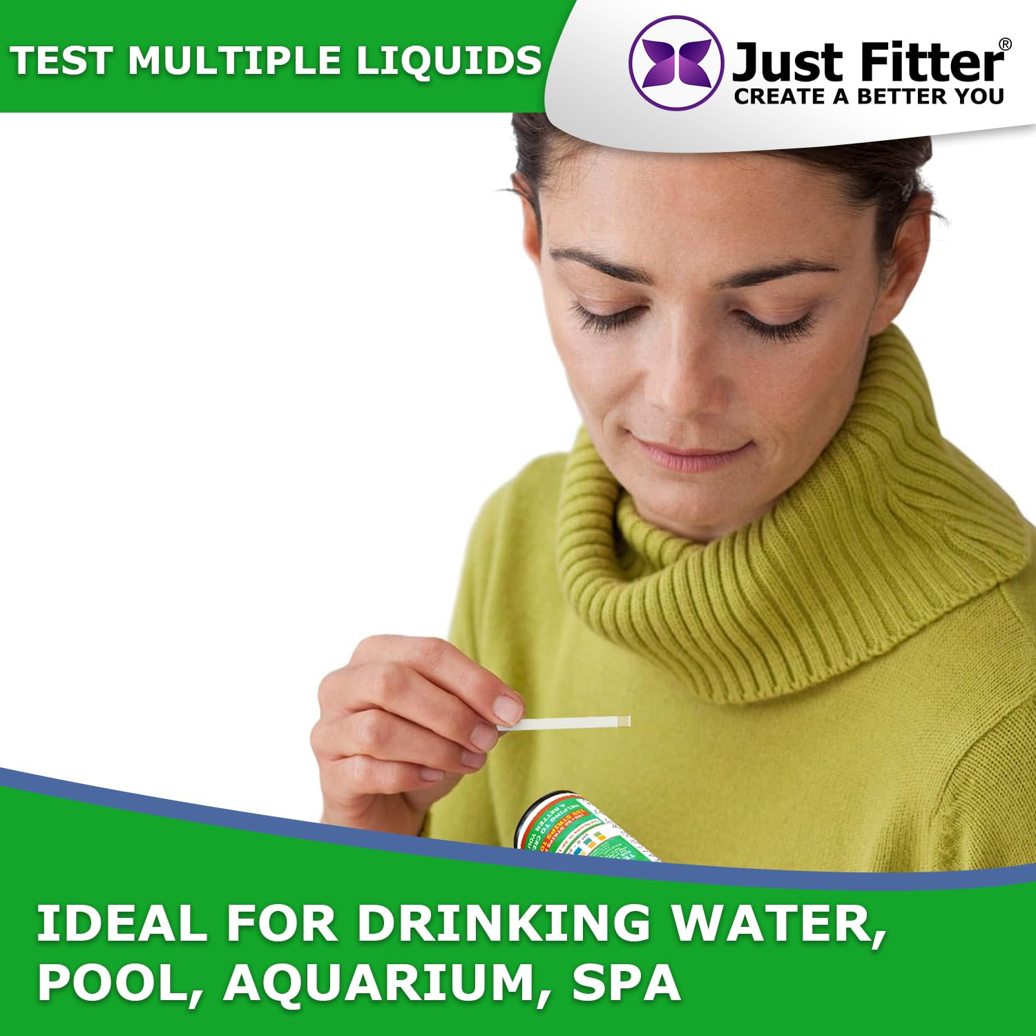 Just Fitter Alkaline Water Ph Test Strips. Testing Kit for Home Drinking Water and Liquids. Universal Tester for Aquarium, Fish Tank, Pool, Hot Tub, Spa, Kombucha, Fermentation and Brewing Process. image number 6