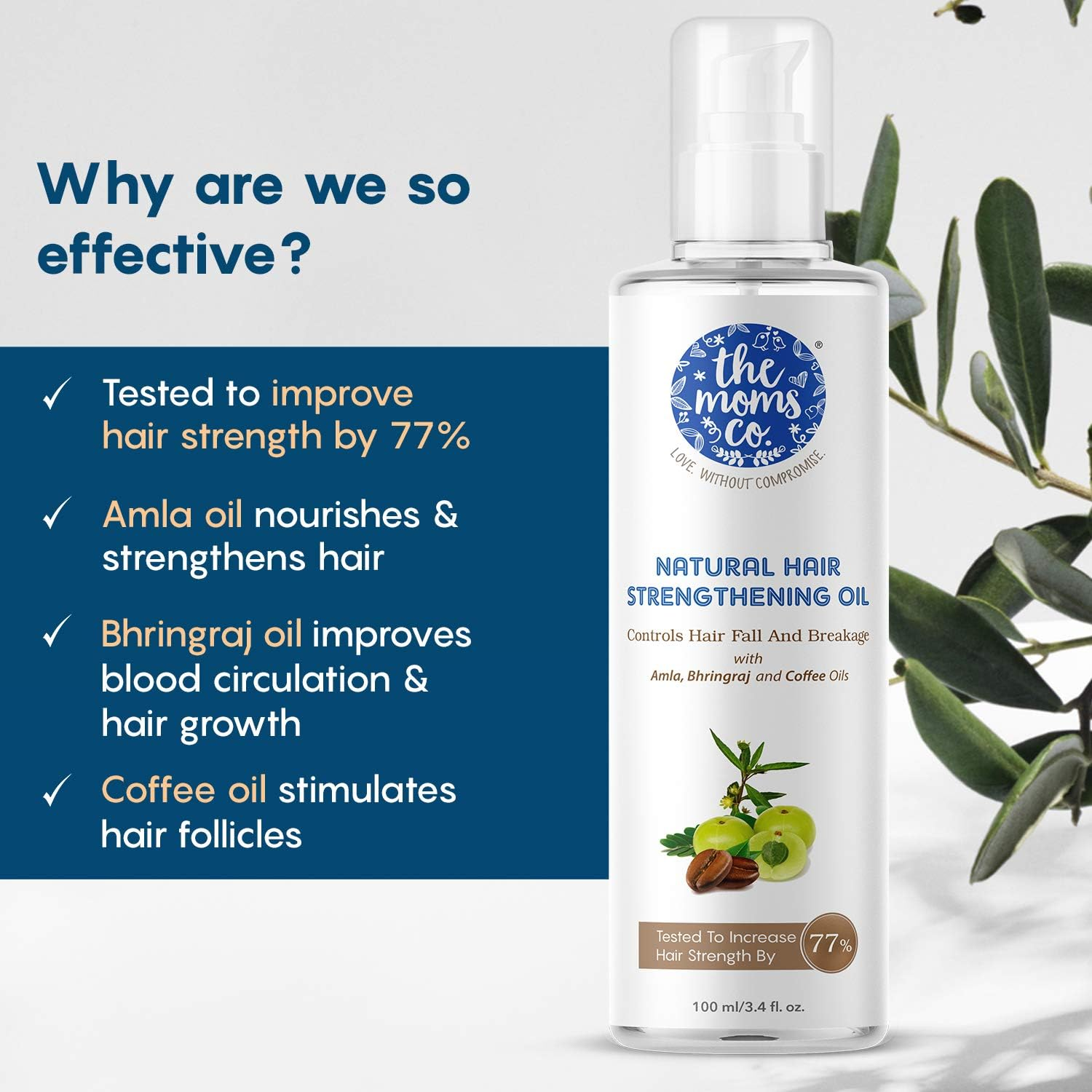 The Moms Co Natural Hair Strengthening Oil, 200 Ml image number 2