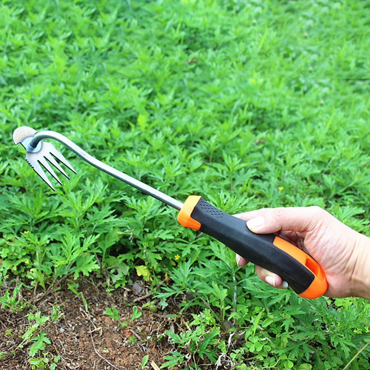Weeding Tool,Gardening Hand Weeder Tools 4 Claw Gardening Hand Weeder Tool Weeding Artifact Uprooting Weeding Tool for Yard and Garden image number 1