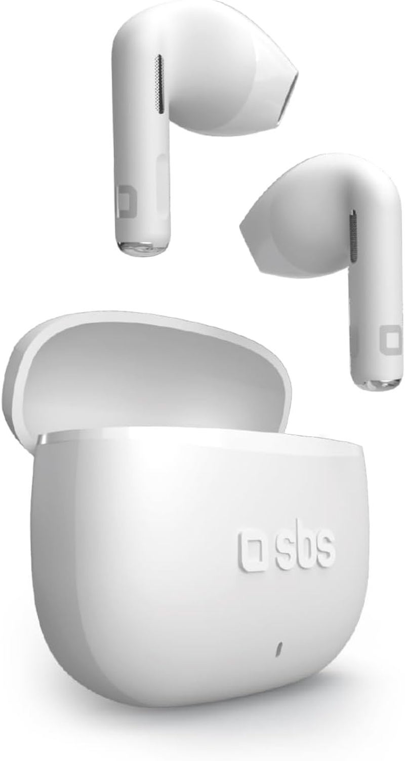 SBS Go Pods TWS Semi in Ear Headphones, True Wireless Stereo Charging Case, Built-In Microphone, Touch Control, for Smartphone, Tablet, Laptop, 12 Hours Playback, Black