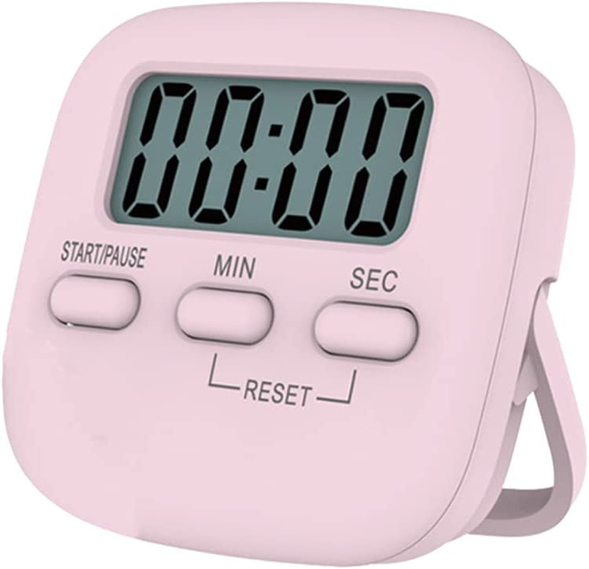 Digital Kitchen Timer/Pink Timer for Kids with Bracket and Hanging Hole,Hd Sound Quality Magnetic Stopwatch Timer for Cooking,Study,Exercise and Baking(Rectangle) image number 1