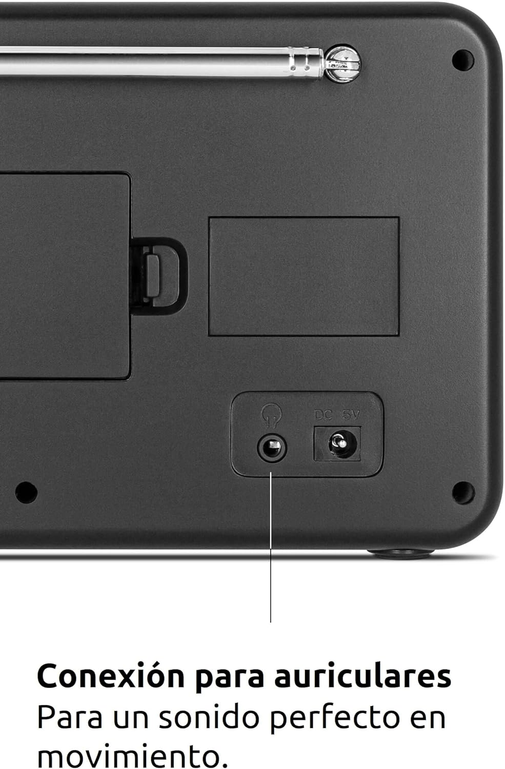 Technisat Viola 2 C IR - Portable Internet Radio (DAB+, FM, Wifi, 2.4 Inch Colour Display, Headphone Jack, Alarm Clock, Sleep Timer, 3 Watt RMS, Battery, Power Supply) White/Black image number 6