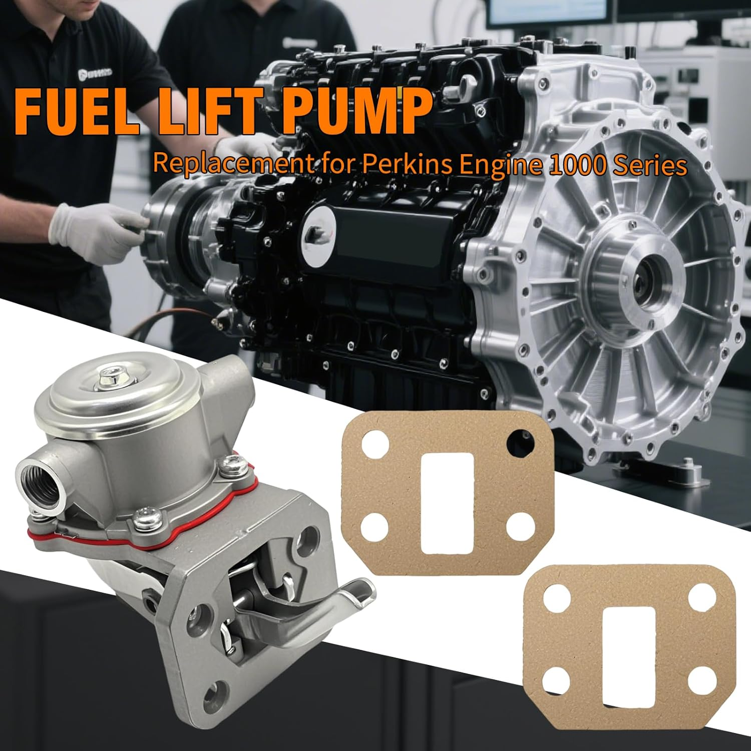 25061567 Fuel Lift Pump, Replacement for Perkins Engine 1000 Series 1004-4 1004-40 1004-4T 1004-40T, Replaces BCD2567 ULPK0001 25061557 2641A066 2641728 image number 4