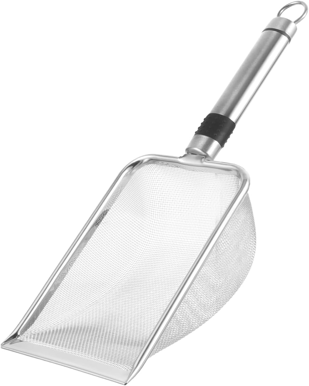 Hohopeti Stainless Steel Reptile Litter Scoop with Fine Mesh Sifter Lightweight Sand Shovel for Tortoise Lizard Snake Terrarium Cleaning Tool