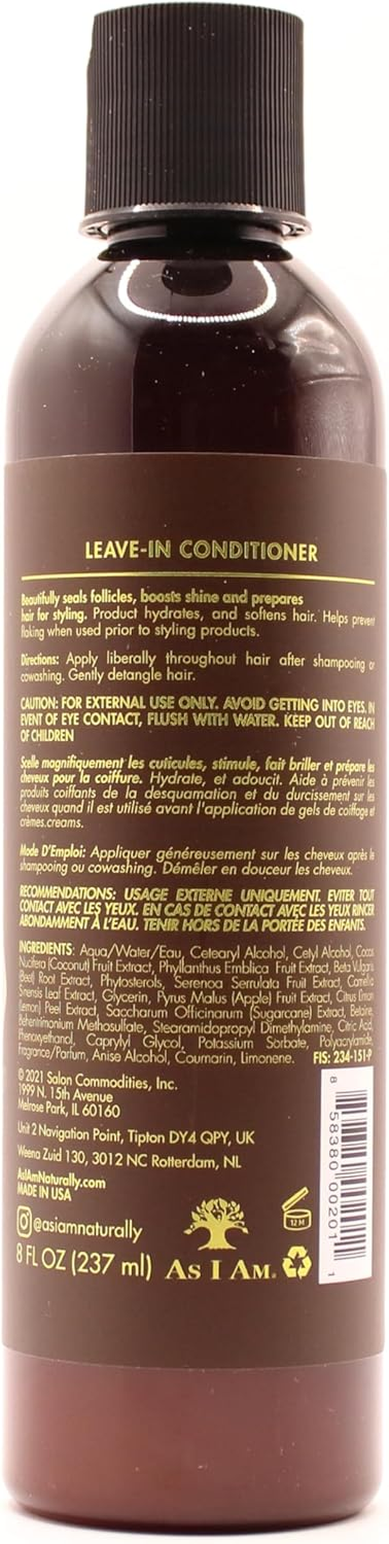 As I Am Naturally Curl Clarity Leave-In Conditioner and Co-Wash Conditioner Set of 3 image number 3