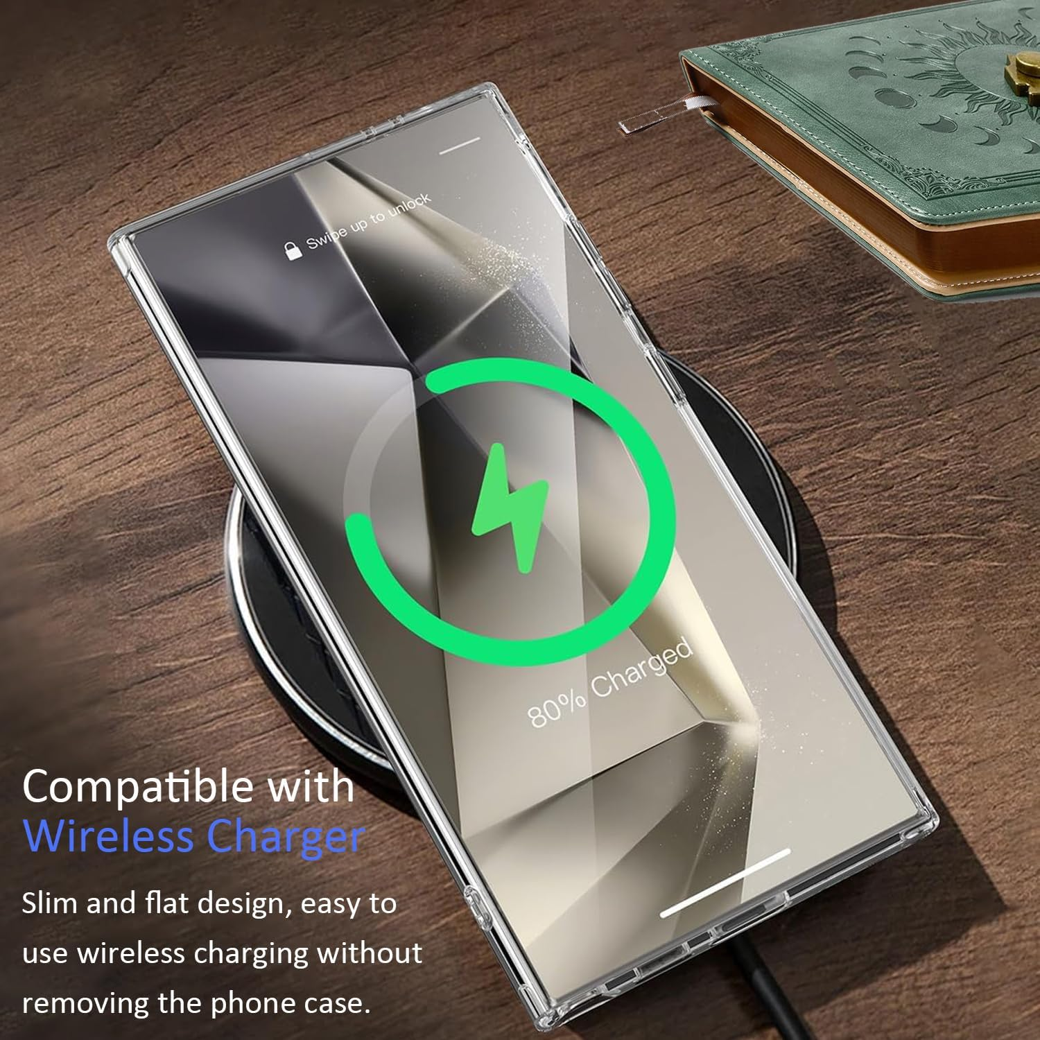 [5 in 1] for Samsung Galaxy S24 Ultra Case Clear,With Screen Protector&Camera Lens Protector, [Not Yellowing] [Built-In 4 Airbags] [Shockproof] Slim Phone Case Cover for Galaxy S24 Ultra 2024 image number 1