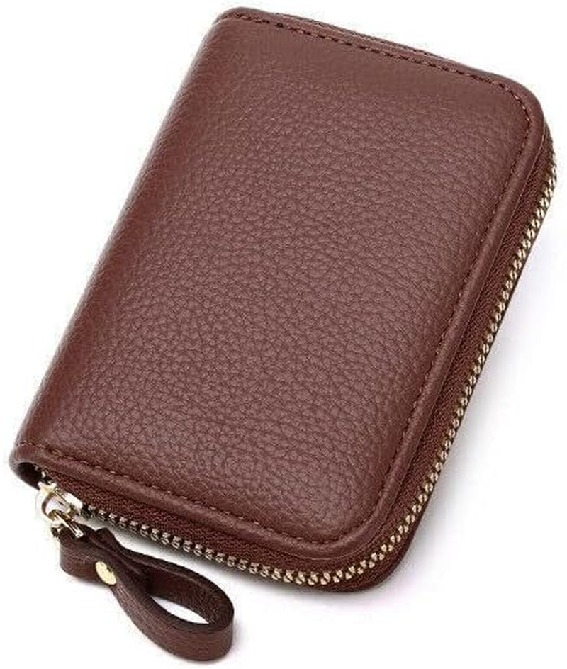 Women Zip Leather Wallet Card Holder Short Wallet RFID Blocking Coin Purse Pouch, Stylish & Secure Small Pouch
