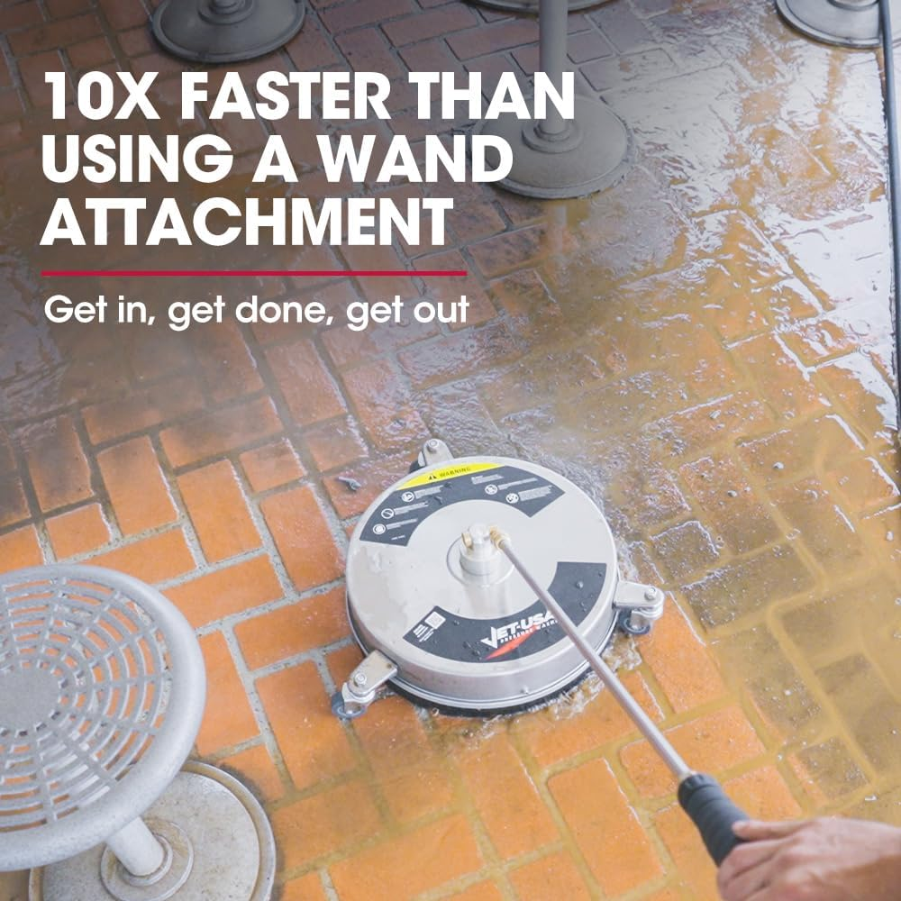 Jet-Usa 15" Stainless Steel Pressure Washer Surface Cleaner, 1/4" Fitting image number 5