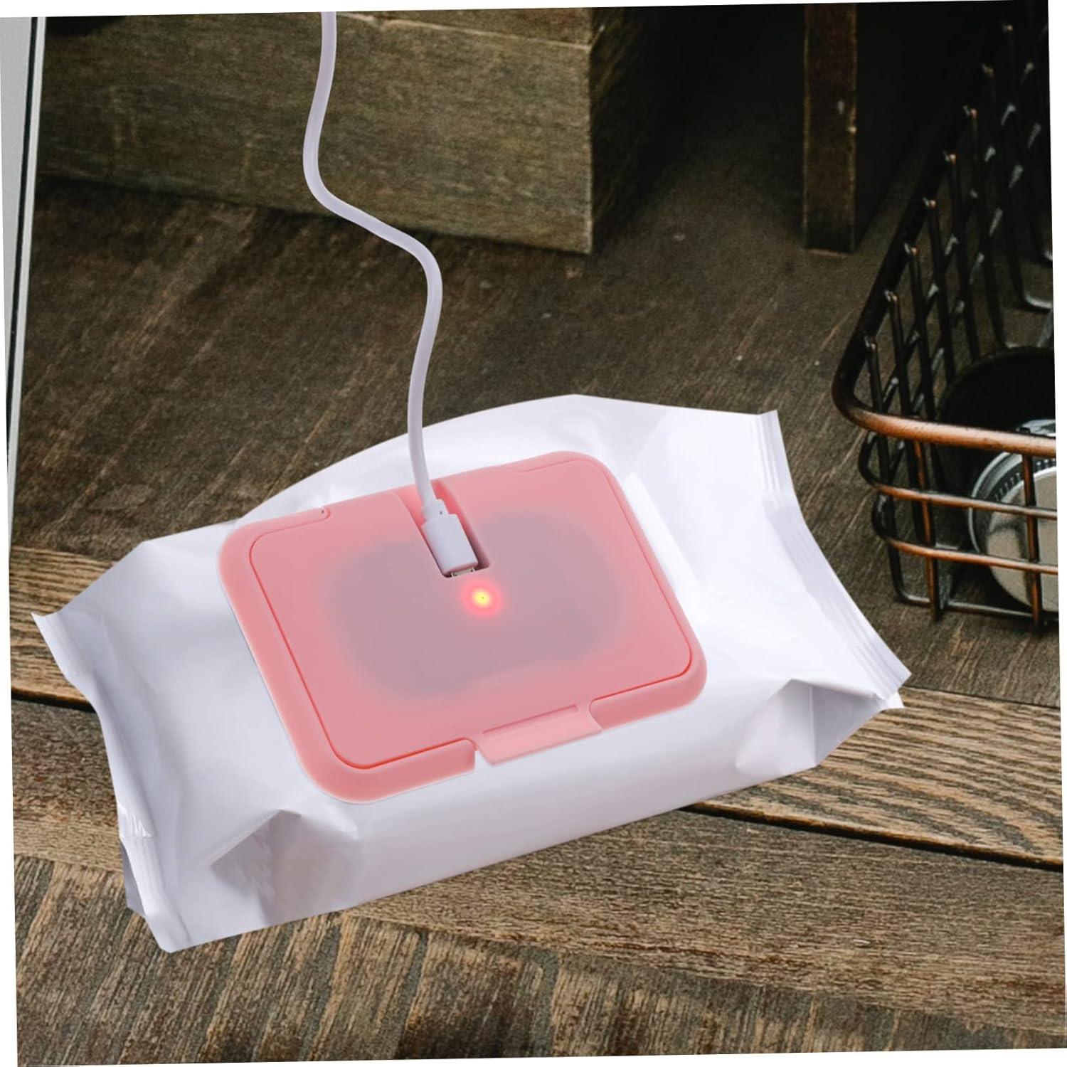 USB Wet Tissue Heater Portable Wipes Warmer Temperature Control for Baby Adults image number 1