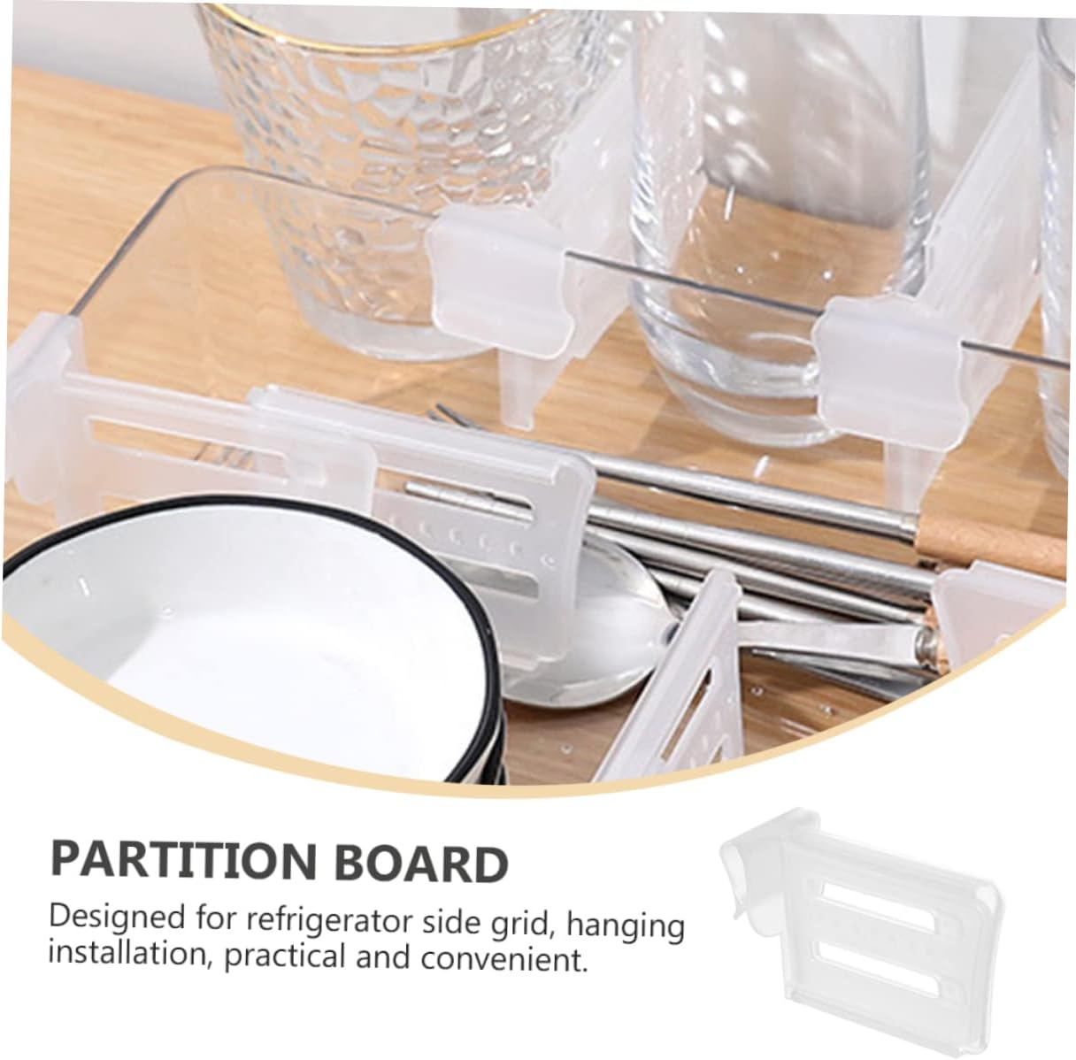 Iplusmile 12Pcs Fridge Clip Partition for Refrigerator Side Door Divider for Kitchen Organization Space Saving Food Storage image number 2