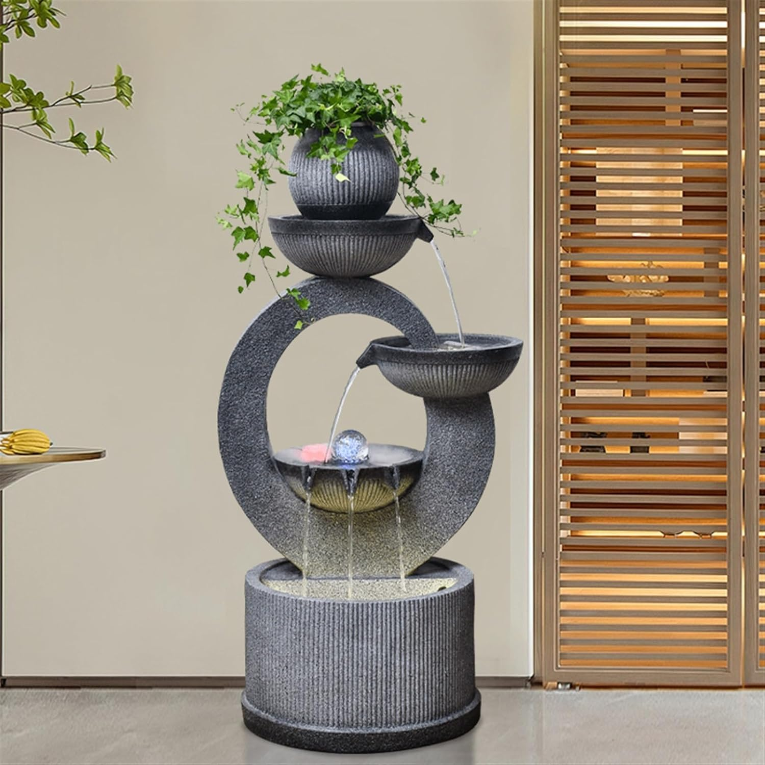 Outdoor Fountain Simple Modern Automatic Water Circulation System Floor Decoration, Living Room Courtyard Fountain Fish Pond Landscape image number 4