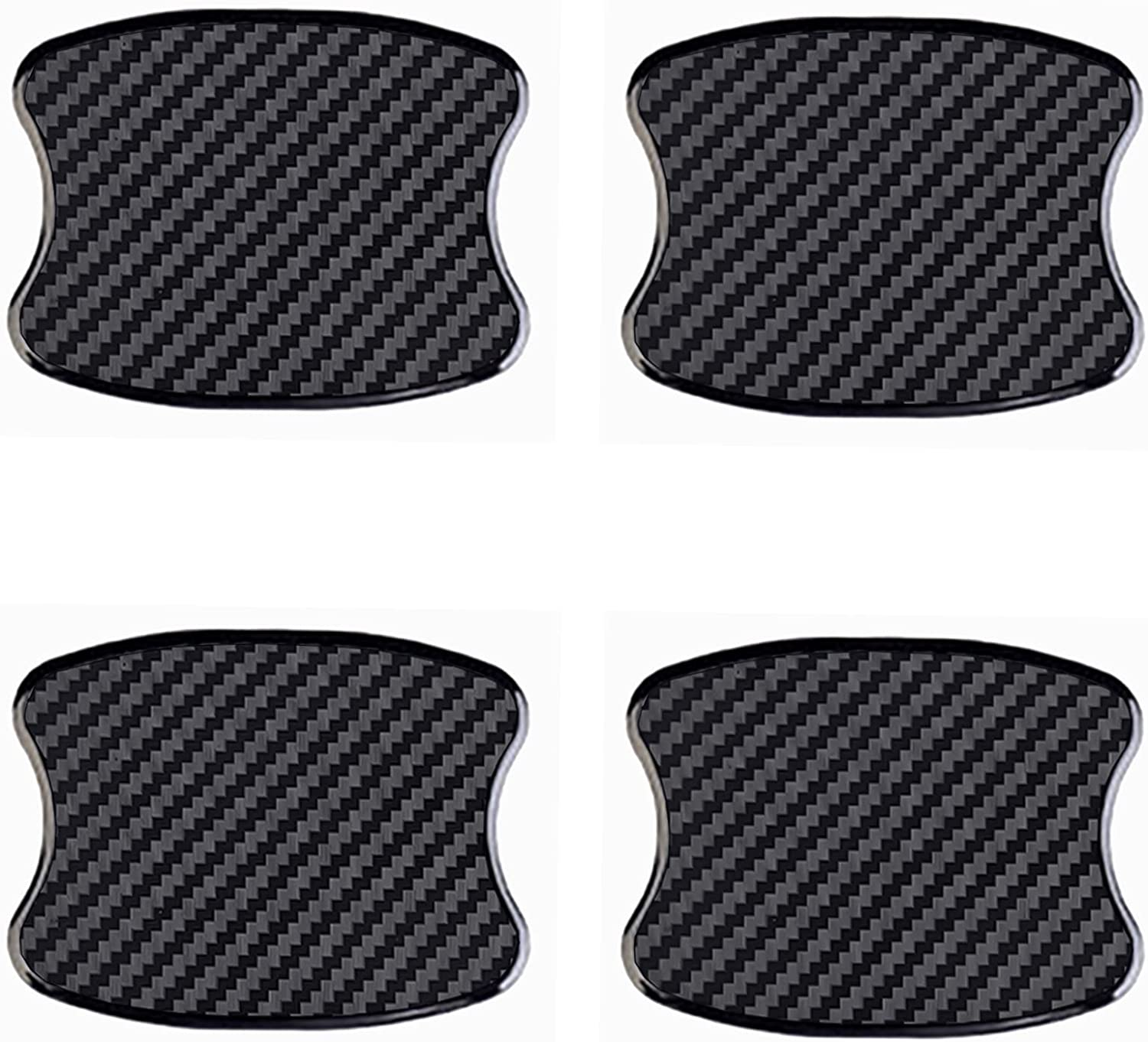 4 Pack TPU Carbon Fiber Door Handle Cup Guards, Black, Large, Modern Style, Easy Install, Durable, Outdoor Use image number 4