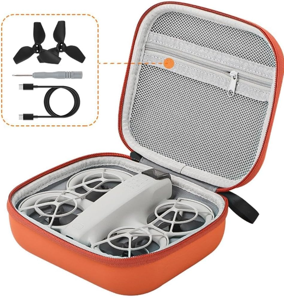 DJI NEO Portable Hard Travel Case, Waterproof & Shock-Resistant Storage Bag, Grey - Grey image number 5