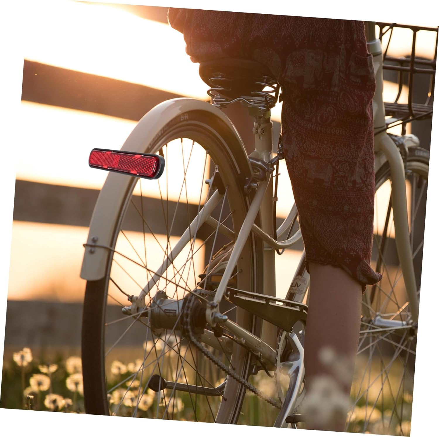 10Pcs Red Oval Screw-On Safety Reflectors for Motorcycle Truck Trailer with Plastic Reflective Panels, High Visibility Warning Signs for Driveway and Roadside Use image number 1