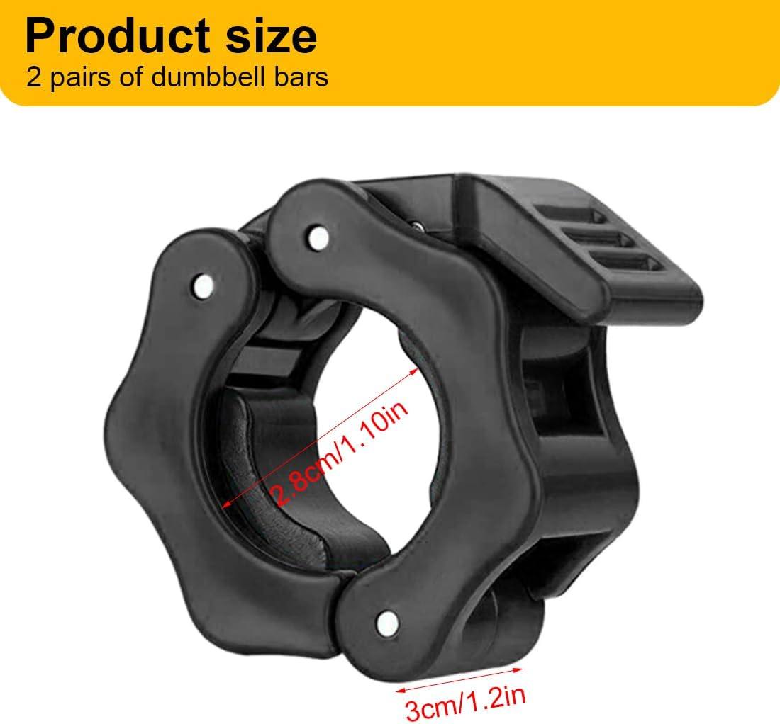 KGDUYC Fitness Collars, Pack of 4 Dumbbell Bars Quick Release Buckles and Mounting Nuts image number 1