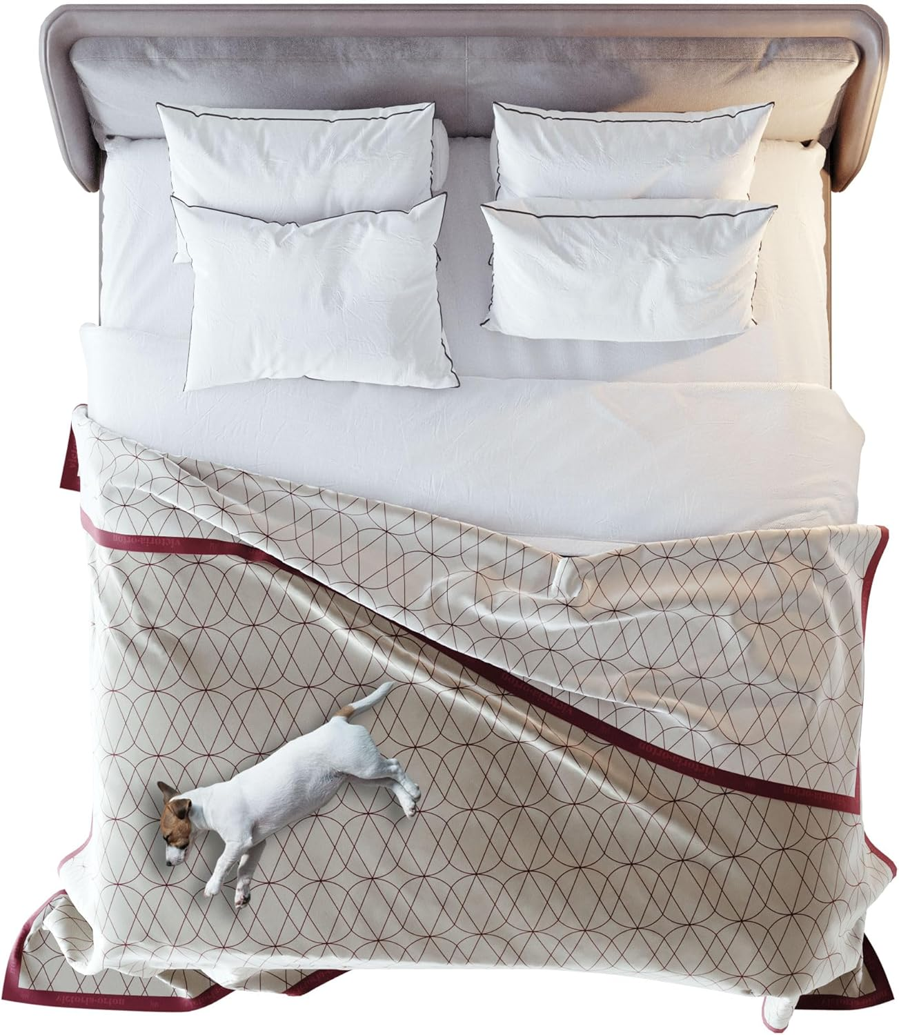 100% Waterproof Blanket for Bed, Couch & Sofa - Large, Soft Pet Throw - 90"X 90" - Reversible, Washable - Leak Proof Bed Cover for Dogs, Pets & People (King/Queen Size - Blue,White)