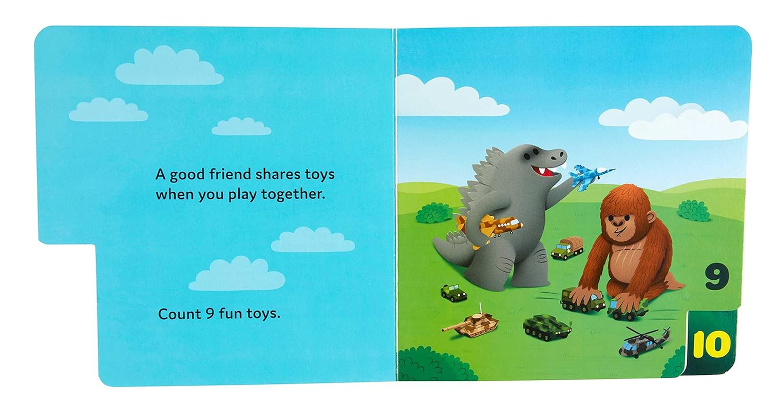 Godzilla Vs. Kong: Sometimes Friends Fight: (But They Always Make Up) (Friendship Books for Kids, Kindness Books, Counting Books, Pop Culture Board Books, Playpop) image number 3