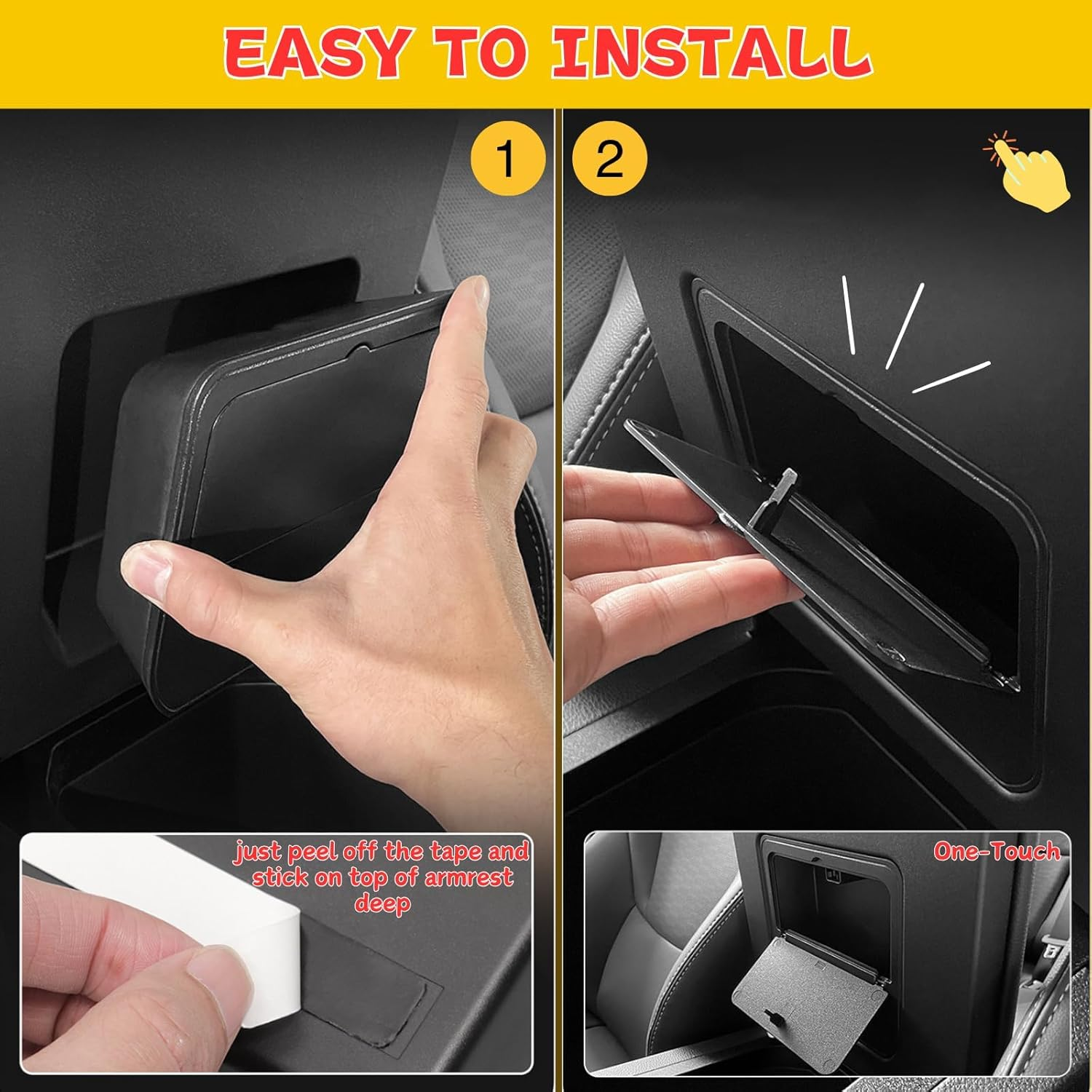 For 2025 2024 Toyota Land Cruiser LC250 Prado Center Console Organizer Armrest Hidden Compartment Storage Box Car Accessories Interior Middle Center Console Tray (Not for First Edition) image number 2