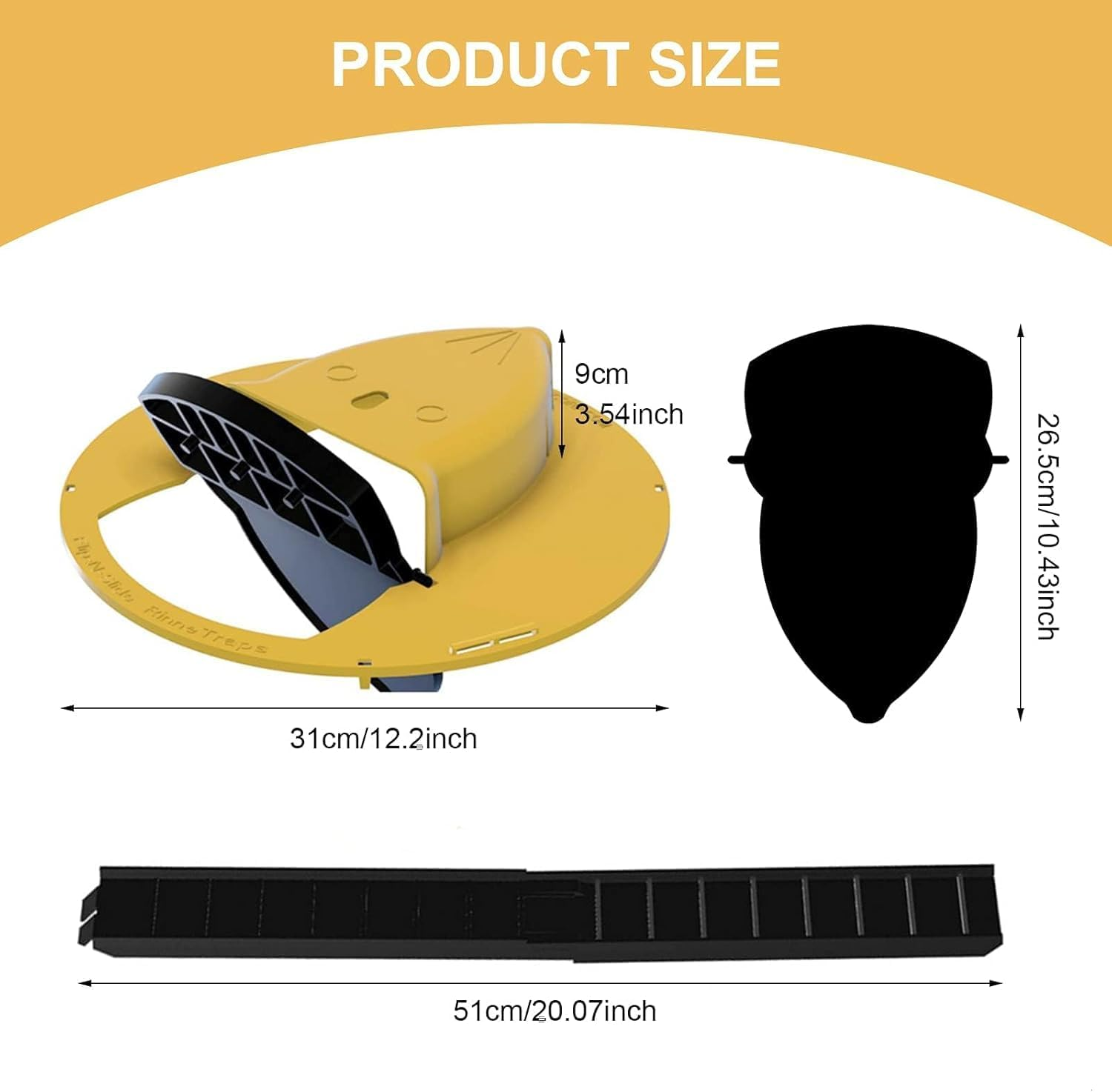 Liyquint Automatic Reset Mouse Trap Bucket Lid - Humane Multi-Trap for Rats/Mice, Indoor/Outdoor Rodent Trap, No See Kill, Fits 5 Gallon Bucket (Yellow) image number 3