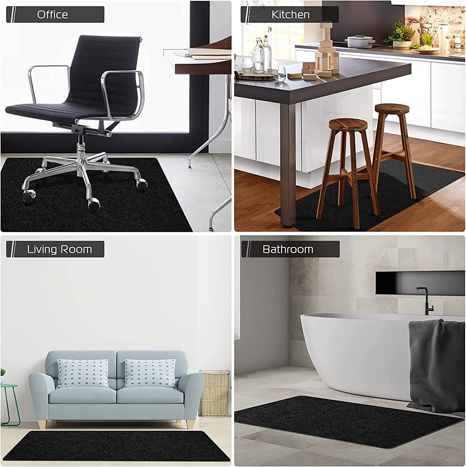 DAWNTREES Office Chair Mat for Hardwood & Tile Floor,140X90Cm Large Anti-Slip Computer Desk Chair Protector,Gaming Rolling Chair Mat,Under Desk Chair Mats for Home image number 6