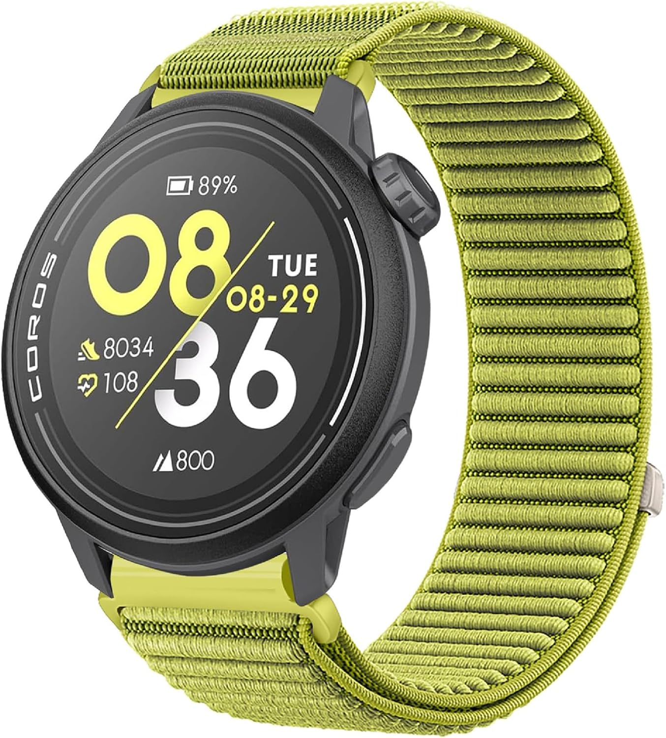 GIOPUEY Strap Compatible with Coros Pace 3, Nylon Replacement Outdoor Sport Loop Watch Strap, Braided Bracelet Strap Band