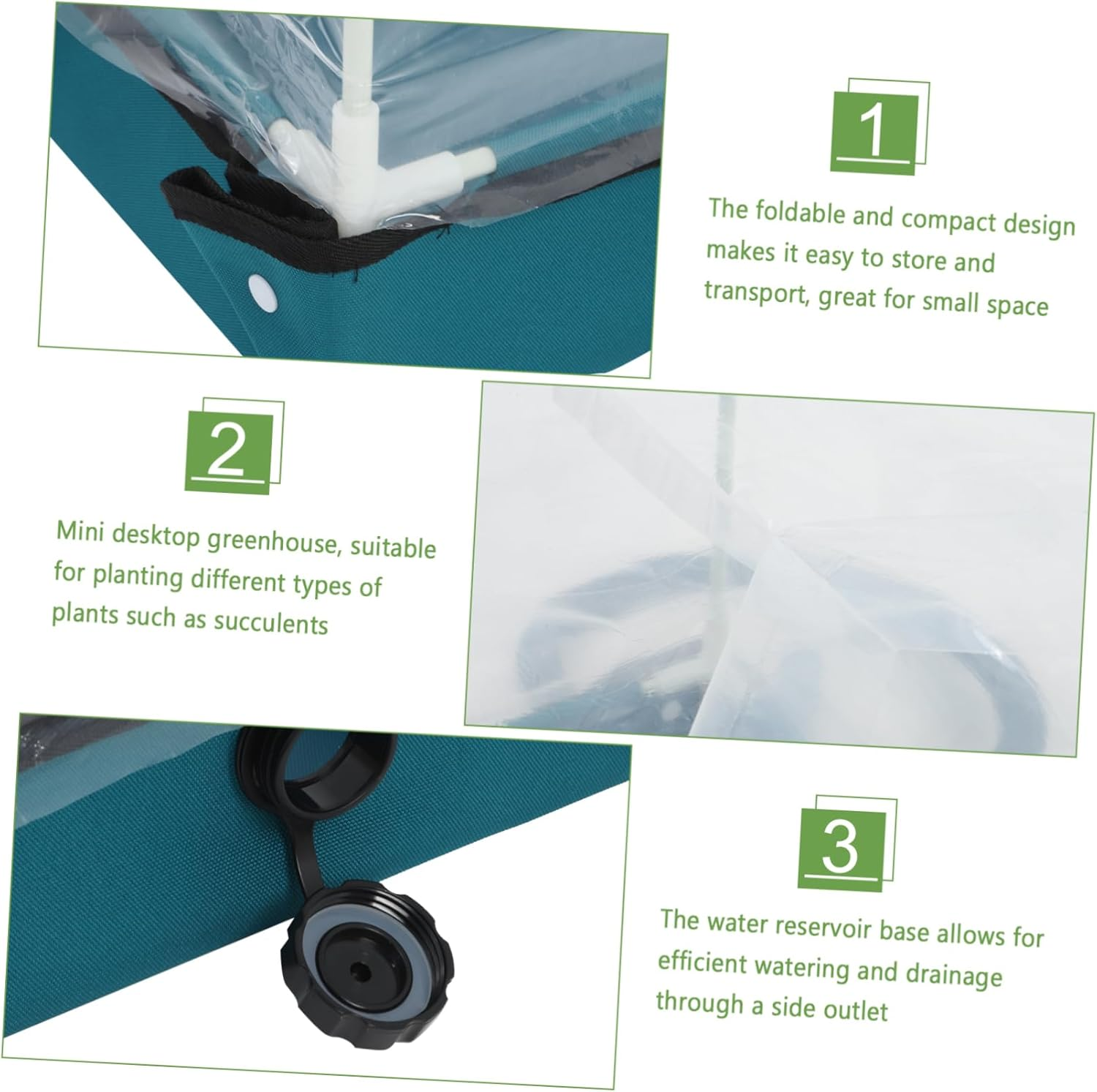 Succulent Planting Box Mini Greenhouse Indoor Plant Container Tabletop Plant Shelter Mushroom Fruit Cultivation Supplies image number 4