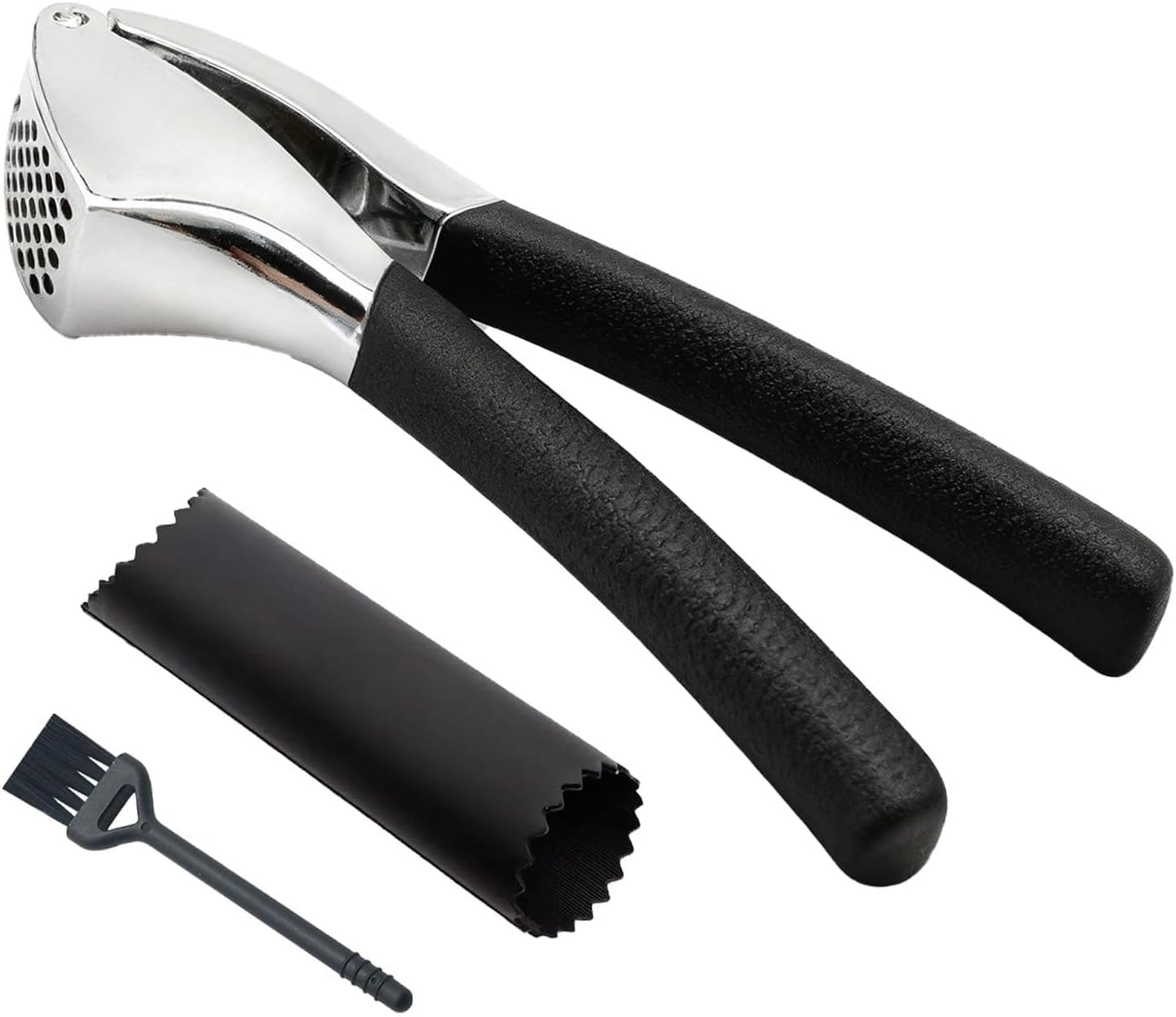 Professional Stainless Steel Garlic Press Set &ndash;Easy to Clean, Dishwasher Safe, Rust-Proof Design for Effortless Garlic Preparation image number 4