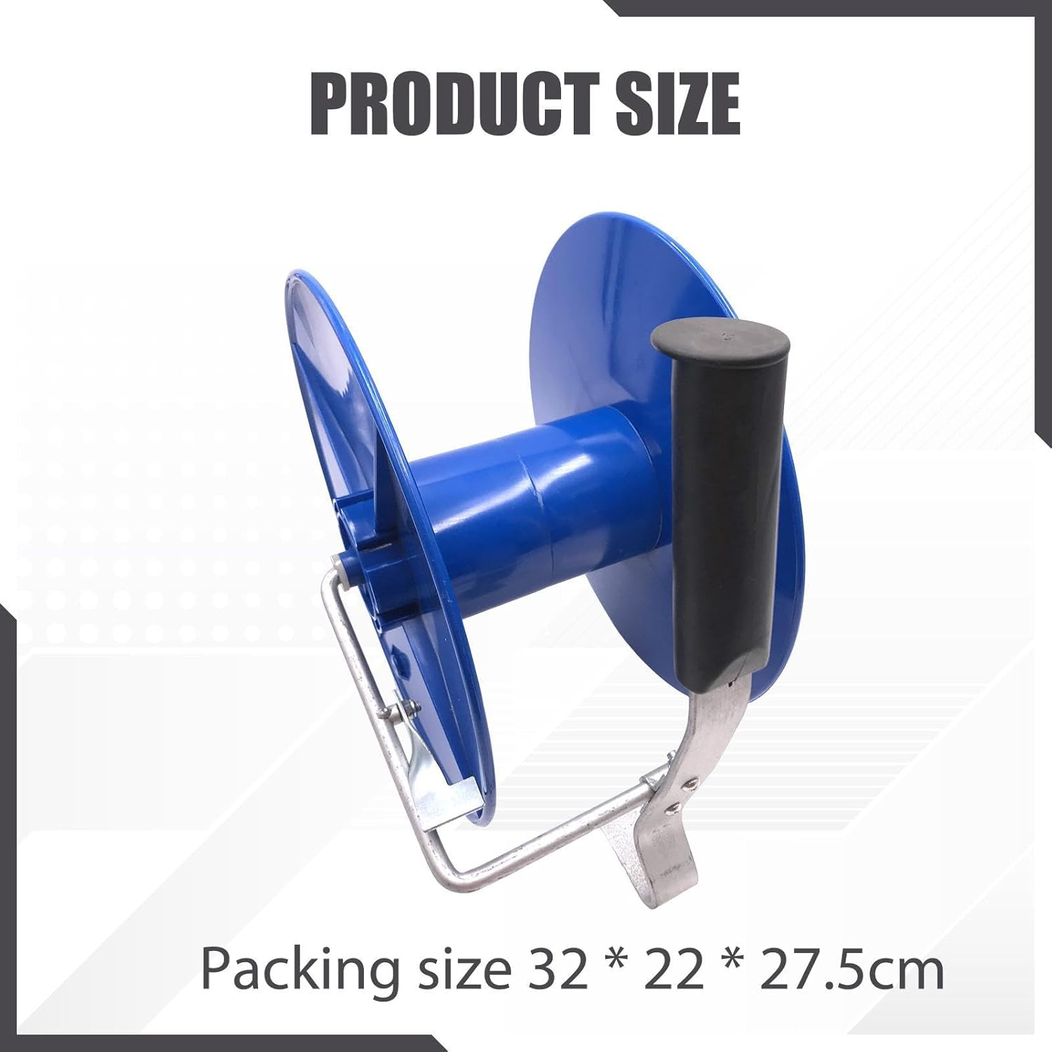 Harayaa Electric Fence Reel Rope Winder with Lock Ranch Garden Pasture Lightweight Wire Reel