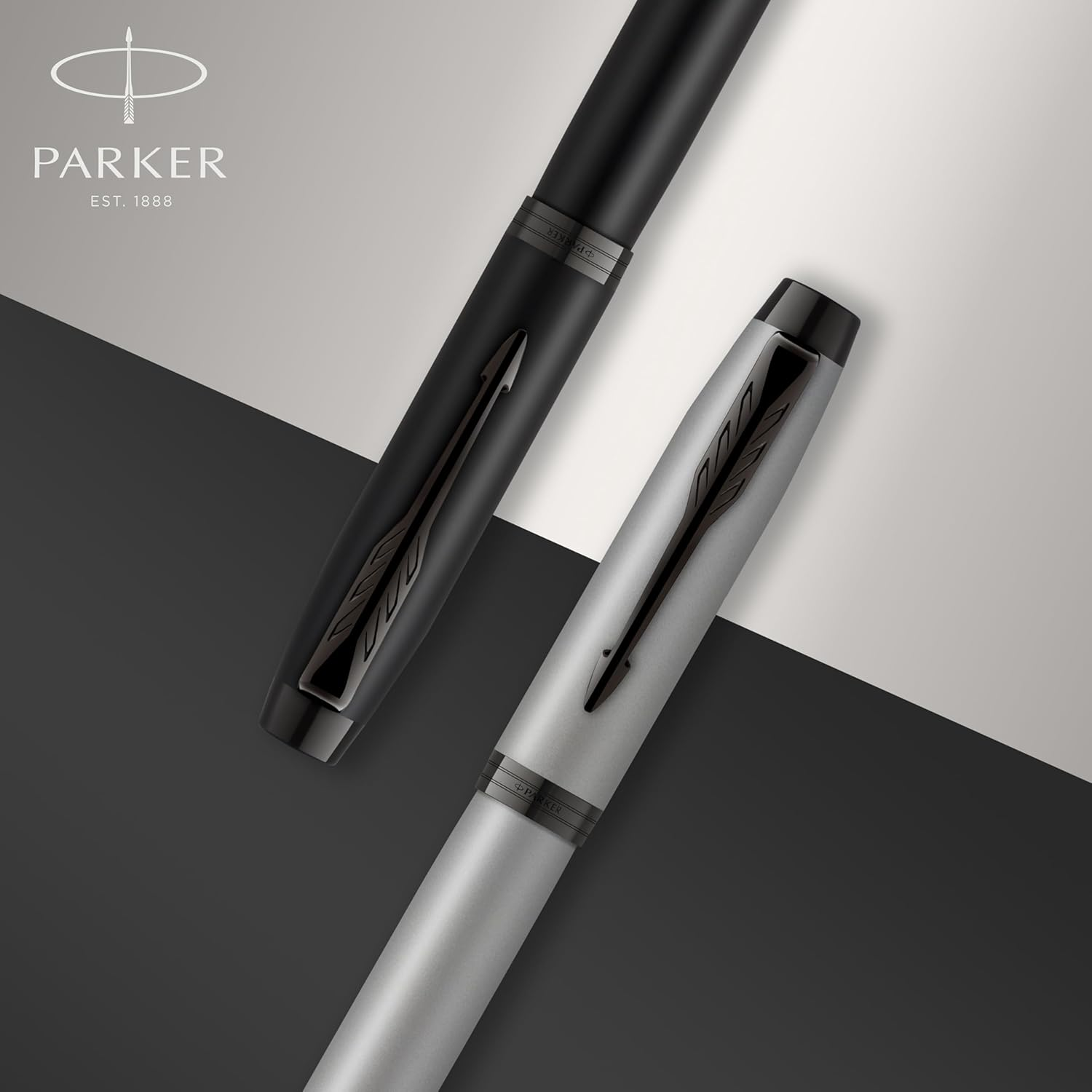 Parker IM Rollerball Pen, Black Lacquer Chrome Trim with Fine Point Black Ink Refill, Gift Box (1931658) image number 3