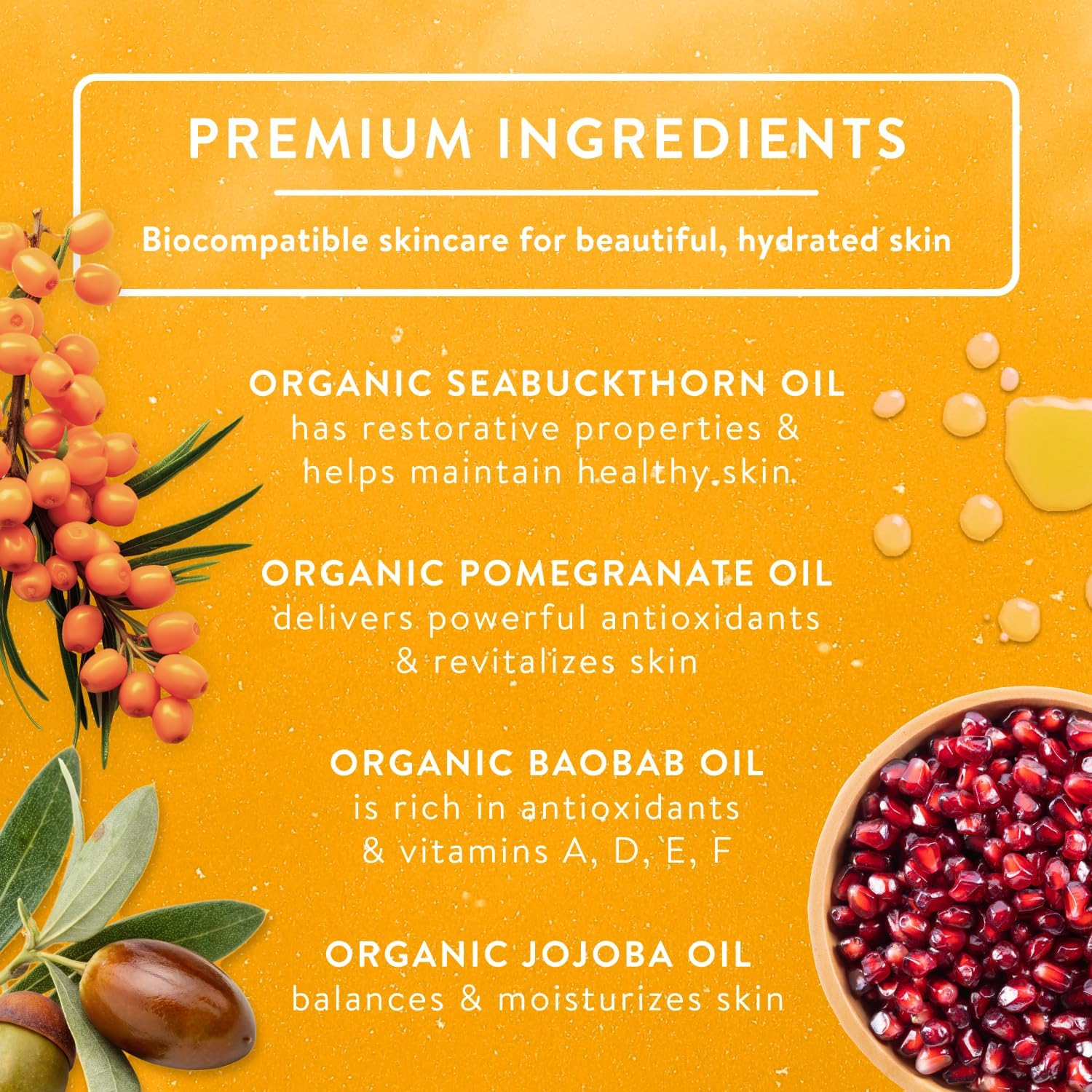 Badger Seabuckthorn Face Oil - 1 Fl Oz Glass Bottle image number 2