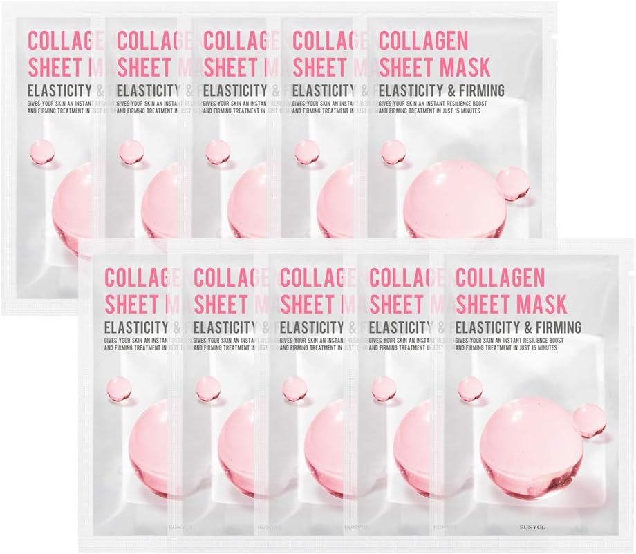 [PACK of 10] EUNYUL Purity Collagen Sheet Mask Pack 22Ml X 10 Pcs Korean Skincare Hydrating & Natural Ingredients for All Skin Types image number 5