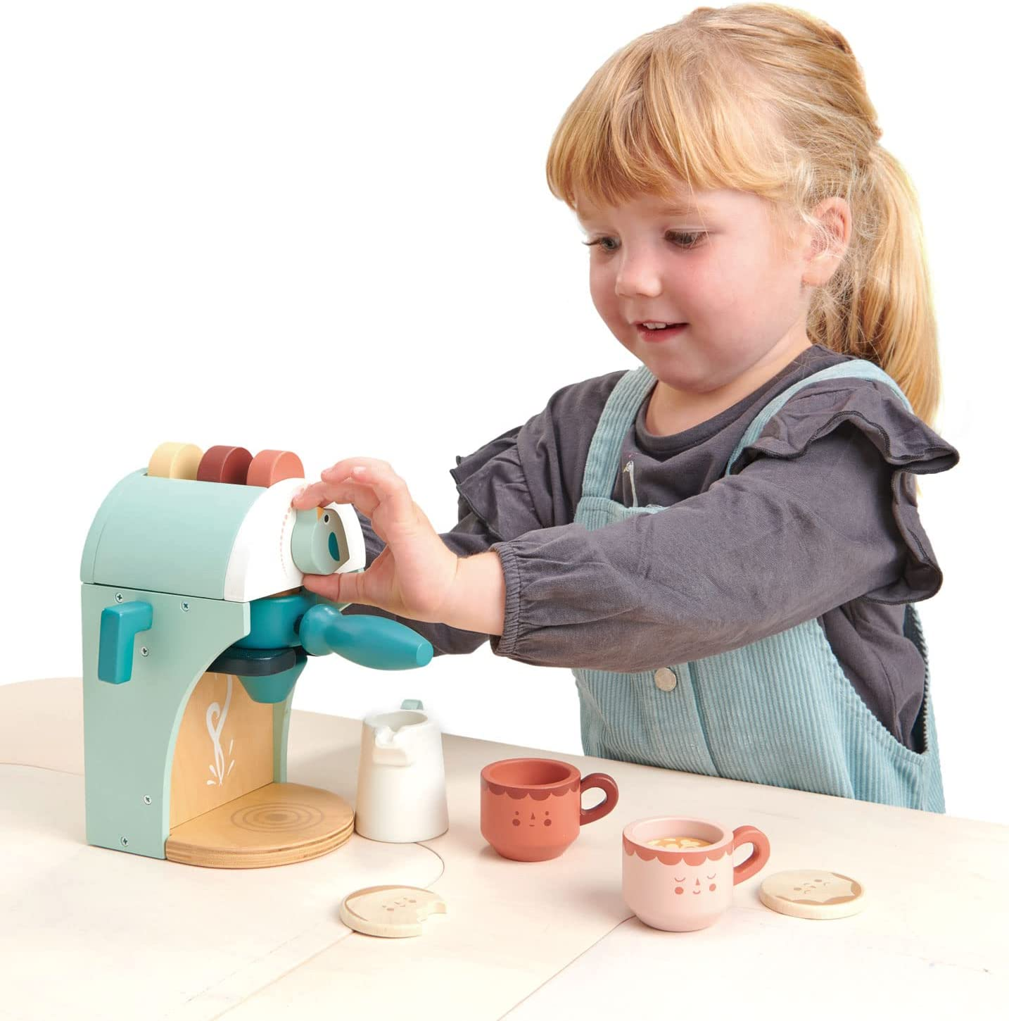 Tender Leaf Toys Babyccino Maker Wooden Coffee Machine Toy - Pretend Play and Roleplay for Children image number 6