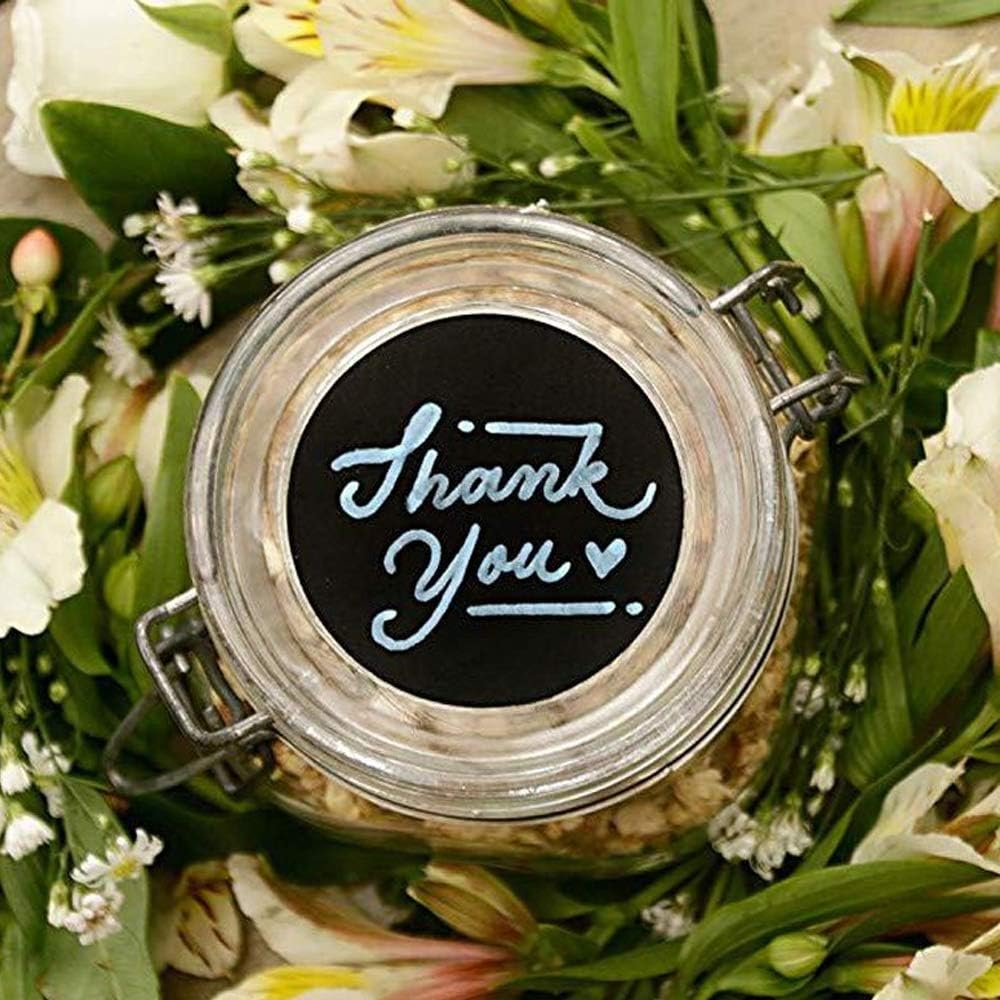 120Pcs Chalkboard Labels Stickers Removable Waterproof Blackboard Sticker Label for Jars Glass Bottle Kids (Round) image number 3