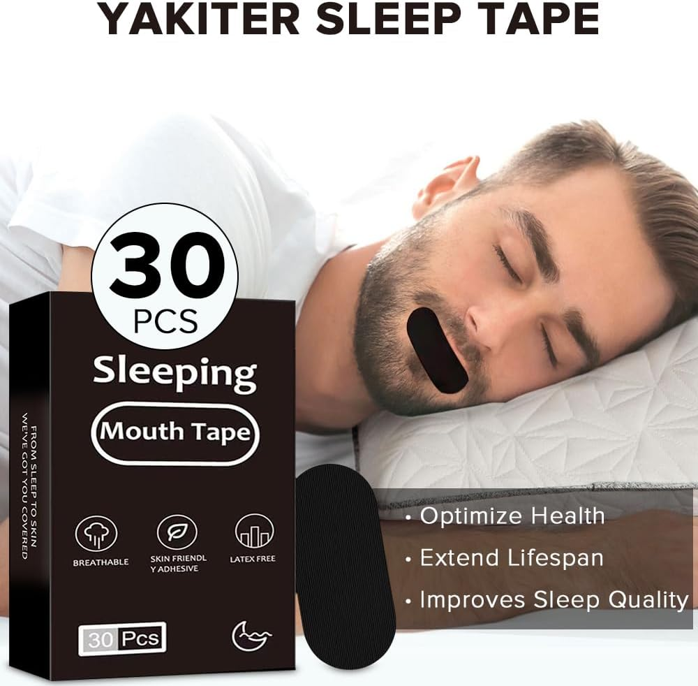 30 Pack Sleep Strips,Yakiter Sleep Tape, Mouth Tape for Sleeping Specially Designed for Lip Contact,Mouth Sleep Tape for Improved Nasal Breathing and Reduced Snoring for Women & Men image number 6
