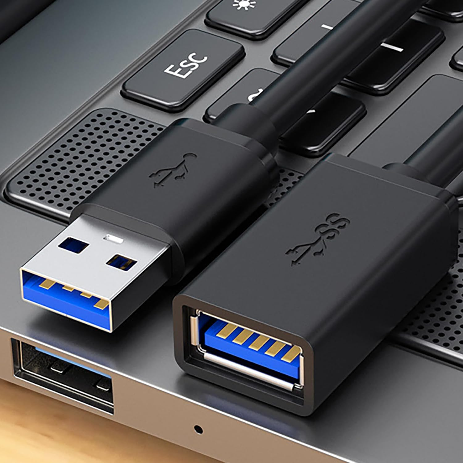 Tunghey USB 3.0 Extension Cable Type a Male to Female Extension Cord Withstands Fast Data Transfer Compatible with USB Keyboard, USB Hub, Mouse, Webcam, Printer, Hard Drive and More (1M) image number 3