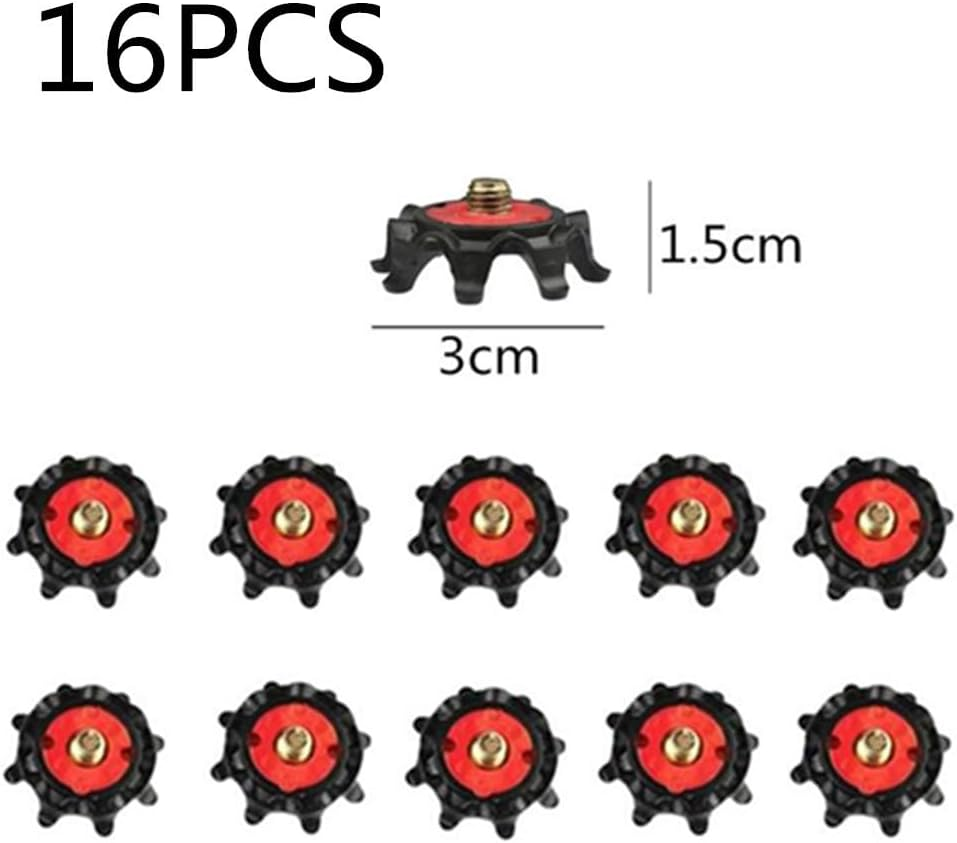 Golf Shoes Spike,16Pcs Golf Shoe Spikes Studs Replacements Tooth Stinger Screw Cleats, with 1 Piece Golf Spikes Key, Golf Shoe Spikes Replacements,Universal Non-Slip Golf Shoes image number 2